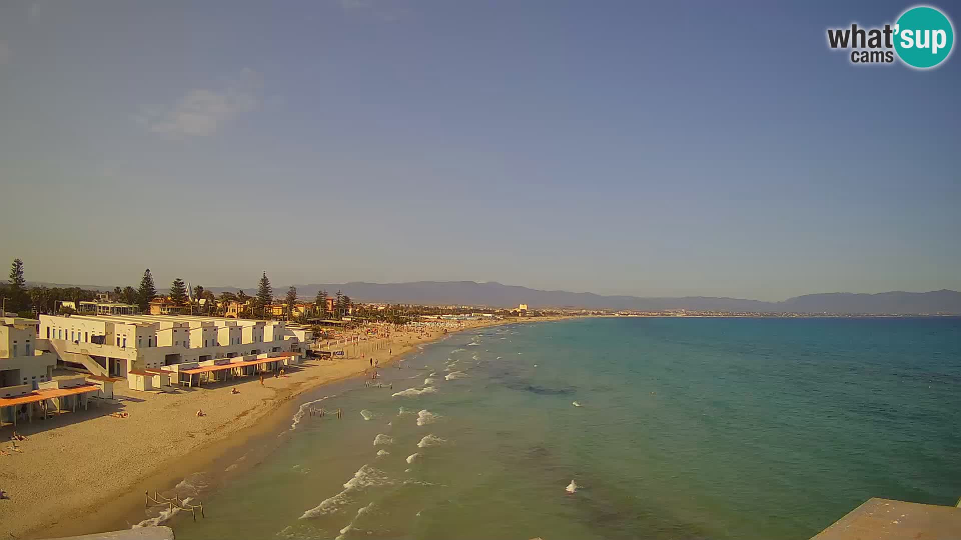Web kamera uživo Cagliarski zaljev – plaža Poetto – Sardinija