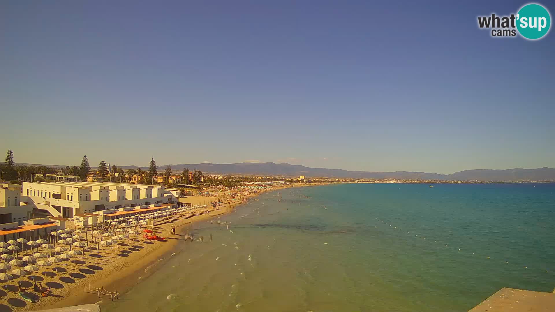 Live Webcam Golf von Cagliari – Strand Poetto – Sardinien