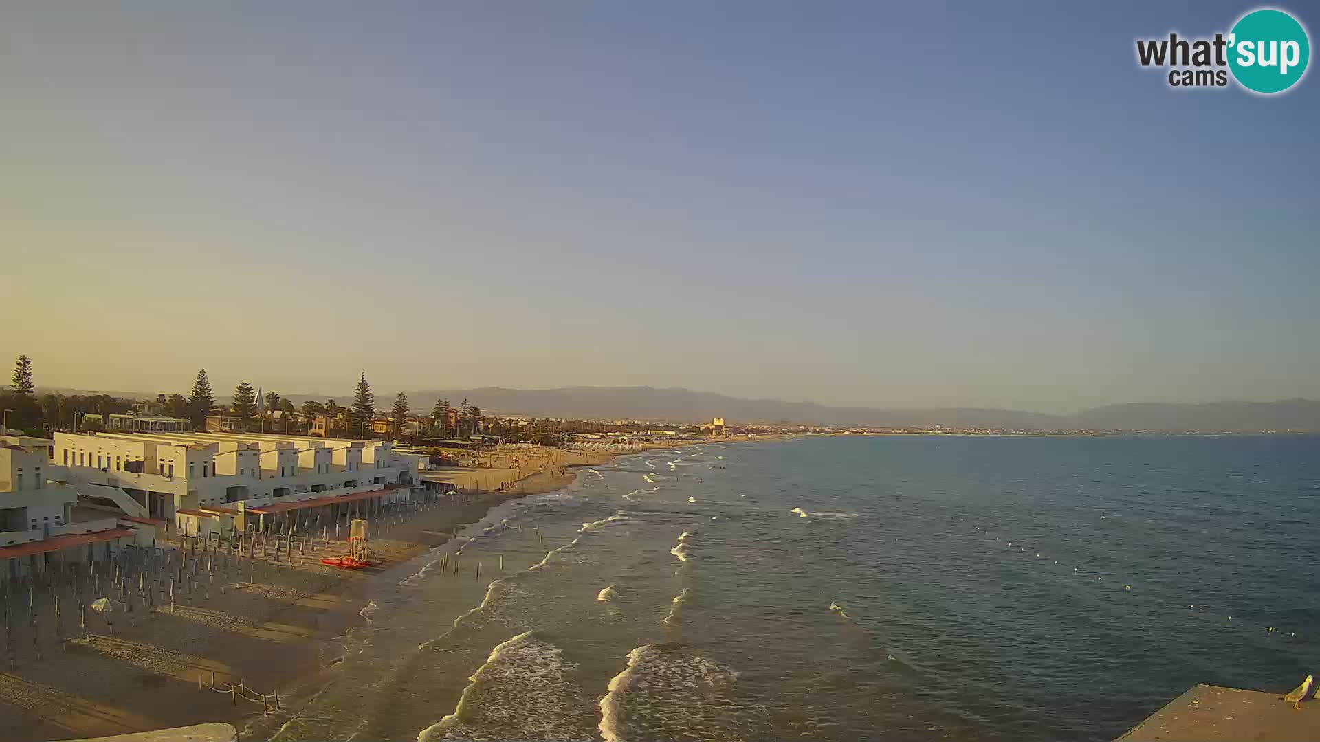 Webcam en direct Golfe de Cagliari – Plage du Poetto – Sardaigne