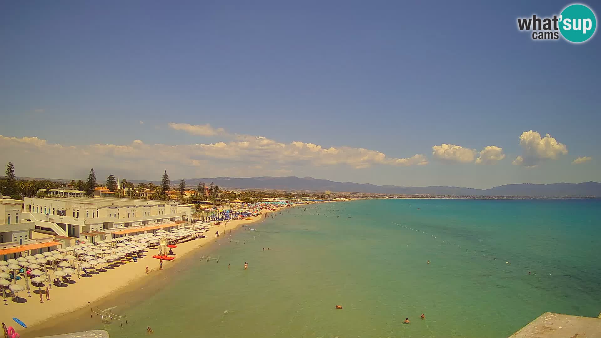 Web kamera uživo Cagliarski zaljev – plaža Poetto – Sardinija