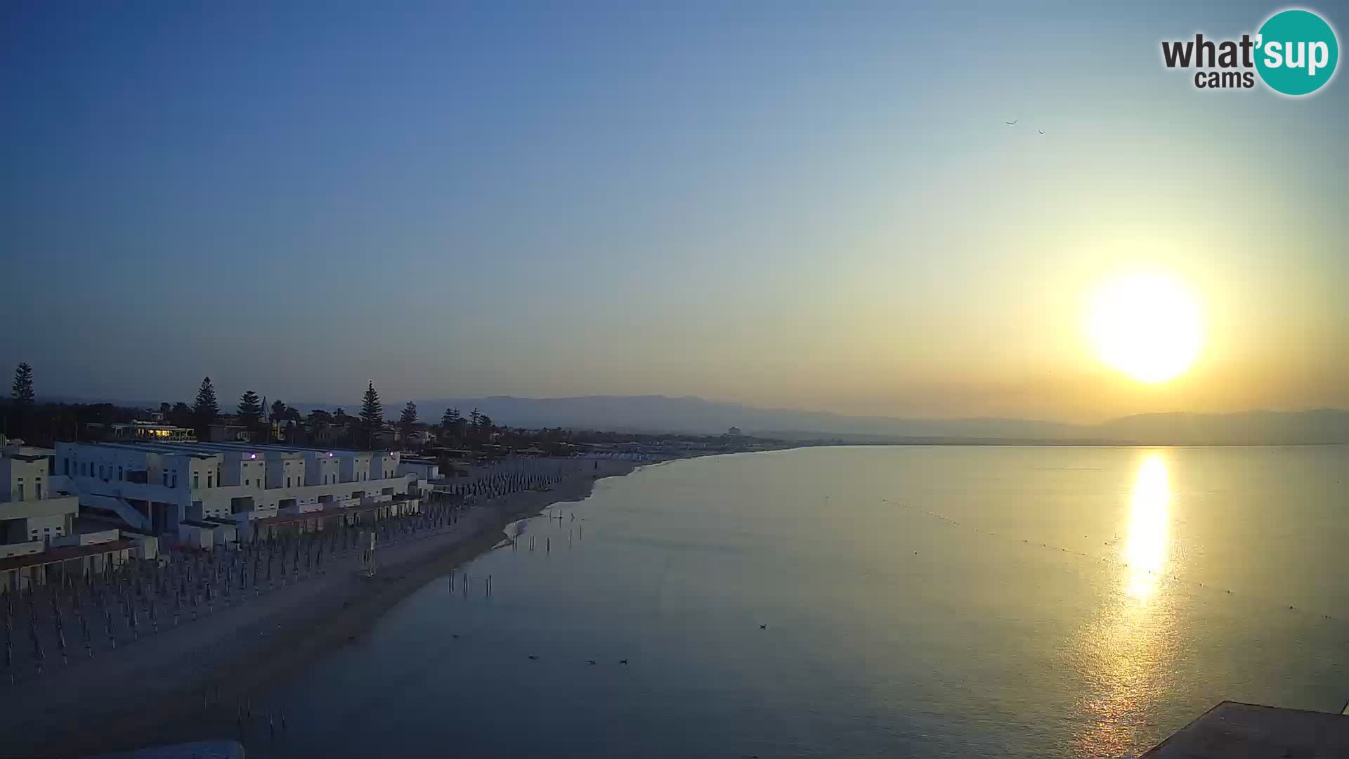Webcam en direct Golfe de Cagliari – Plage du Poetto – Sardaigne
