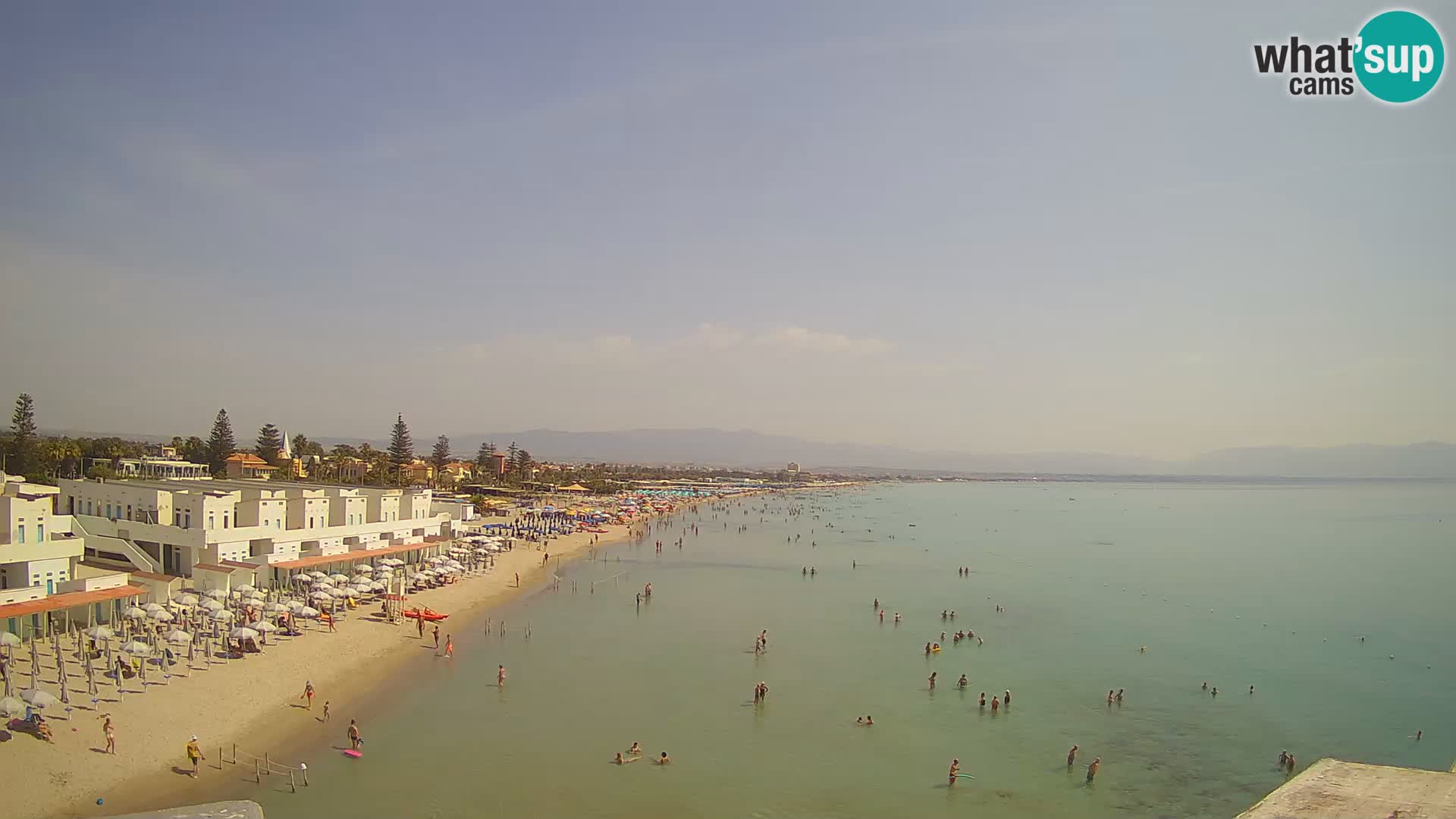 Webcam en direct Golfe de Cagliari – Plage du Poetto – Sardaigne