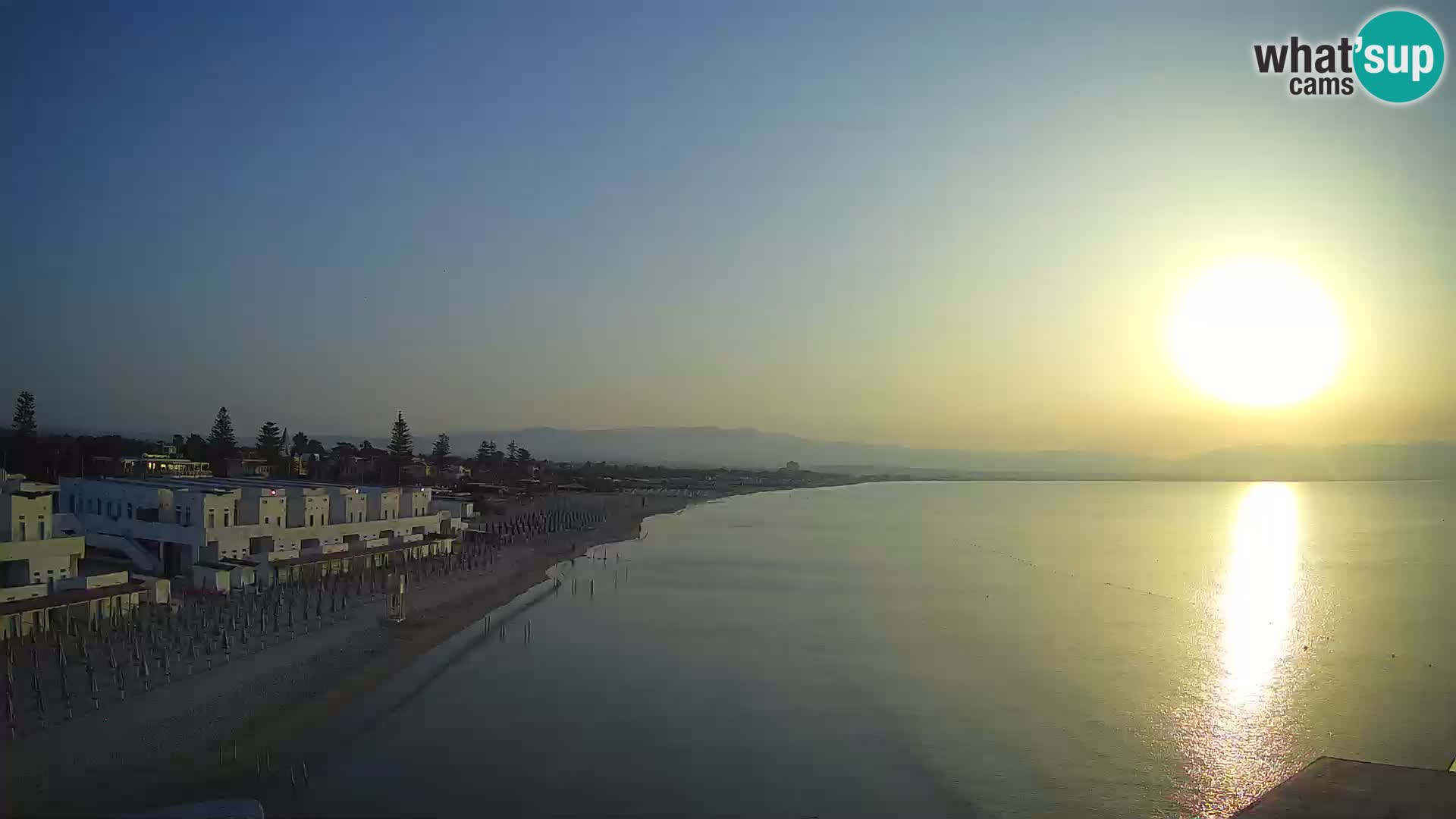 Webcam en direct Golfe de Cagliari – Plage du Poetto – Sardaigne