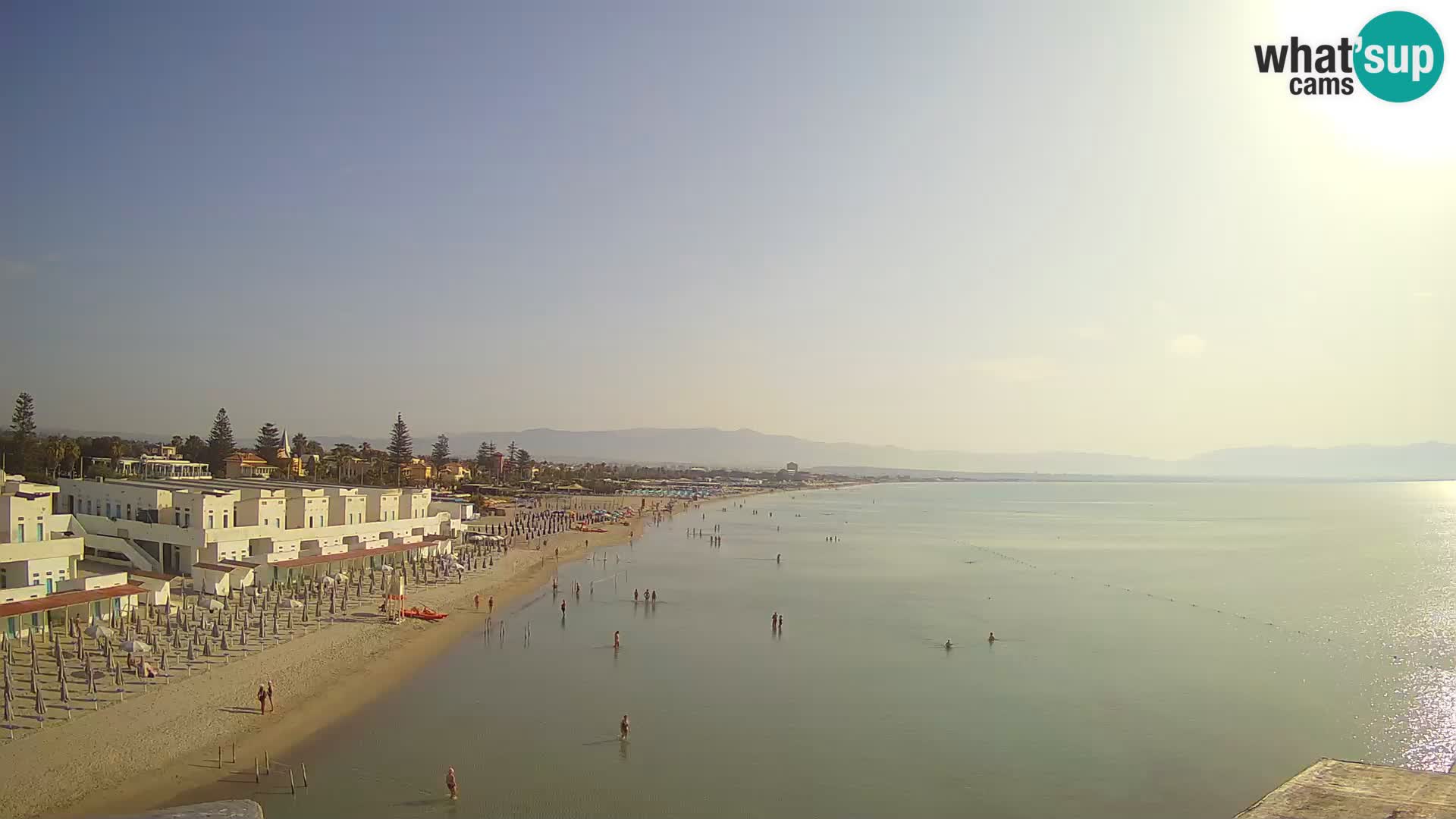 Camera en vivo Golfo de Cagliari – Playa del Poetto – Cerdeña