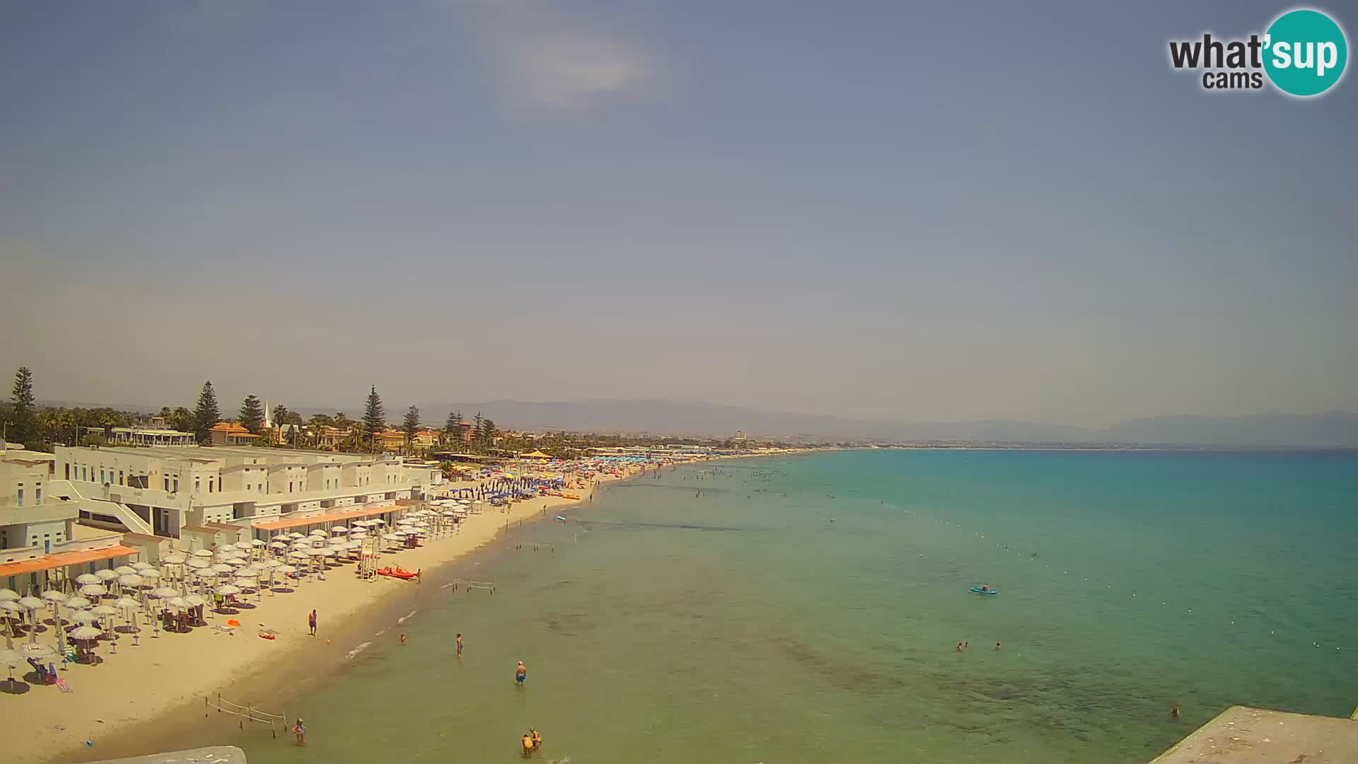 Camera en vivo Golfo de Cagliari – Playa del Poetto – Cerdeña