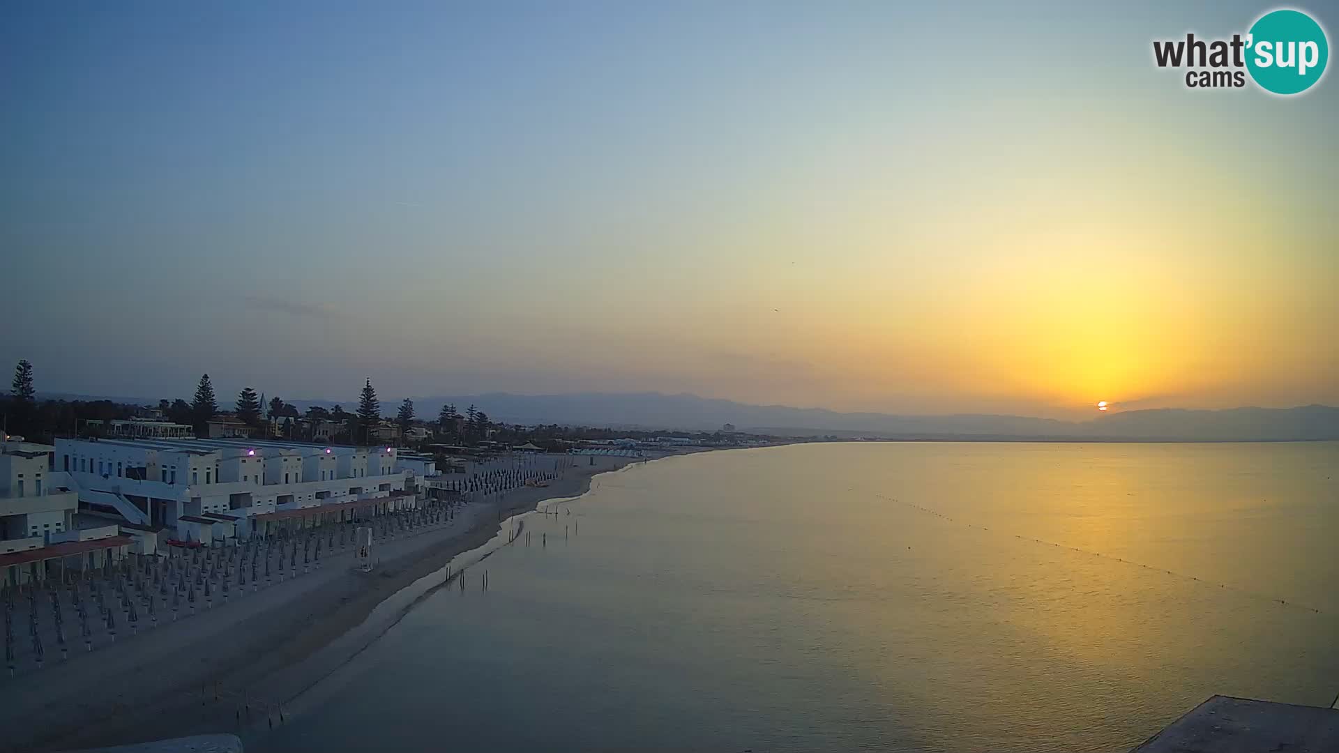 Webcam en direct Golfe de Cagliari – Plage du Poetto – Sardaigne
