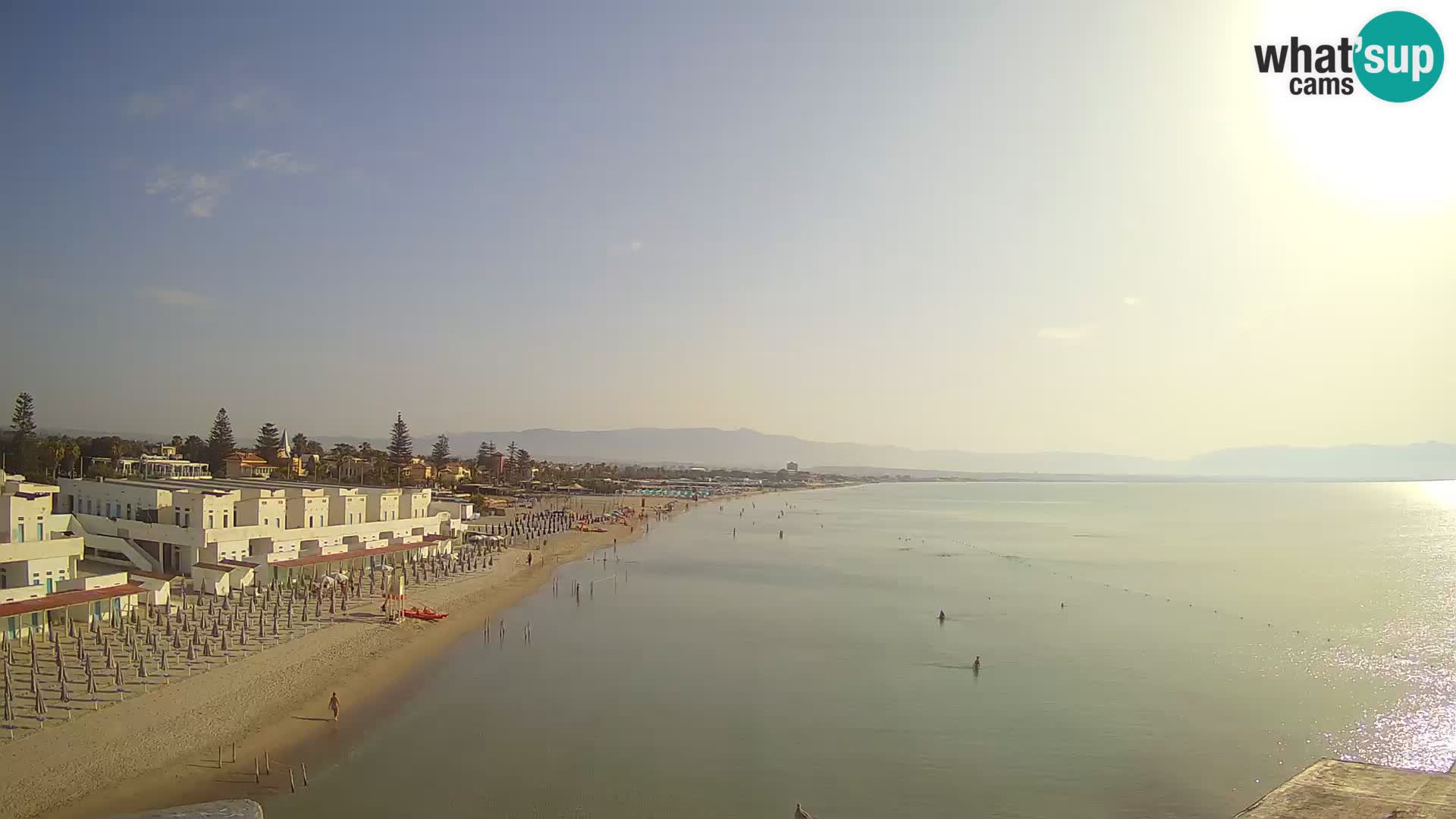 Web kamera uživo Cagliarski zaljev – plaža Poetto – Sardinija