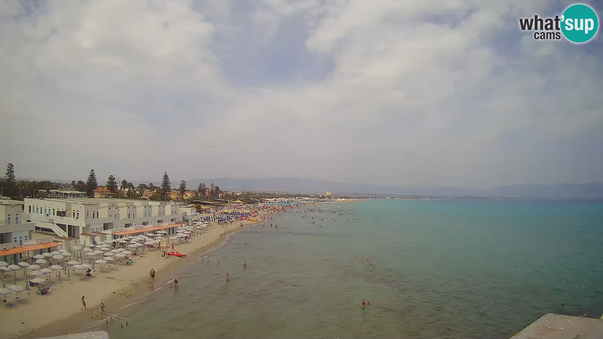 Web kamera uživo Cagliarski zaljev – plaža Poetto – Sardinija