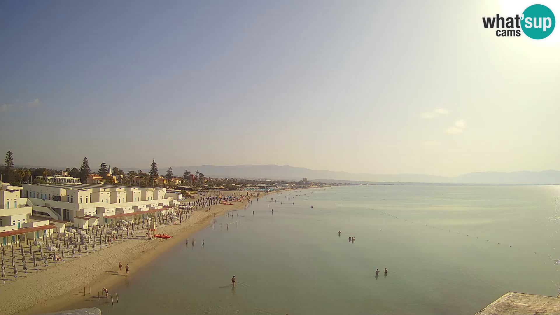 Camera en vivo Golfo de Cagliari – Playa del Poetto – Cerdeña