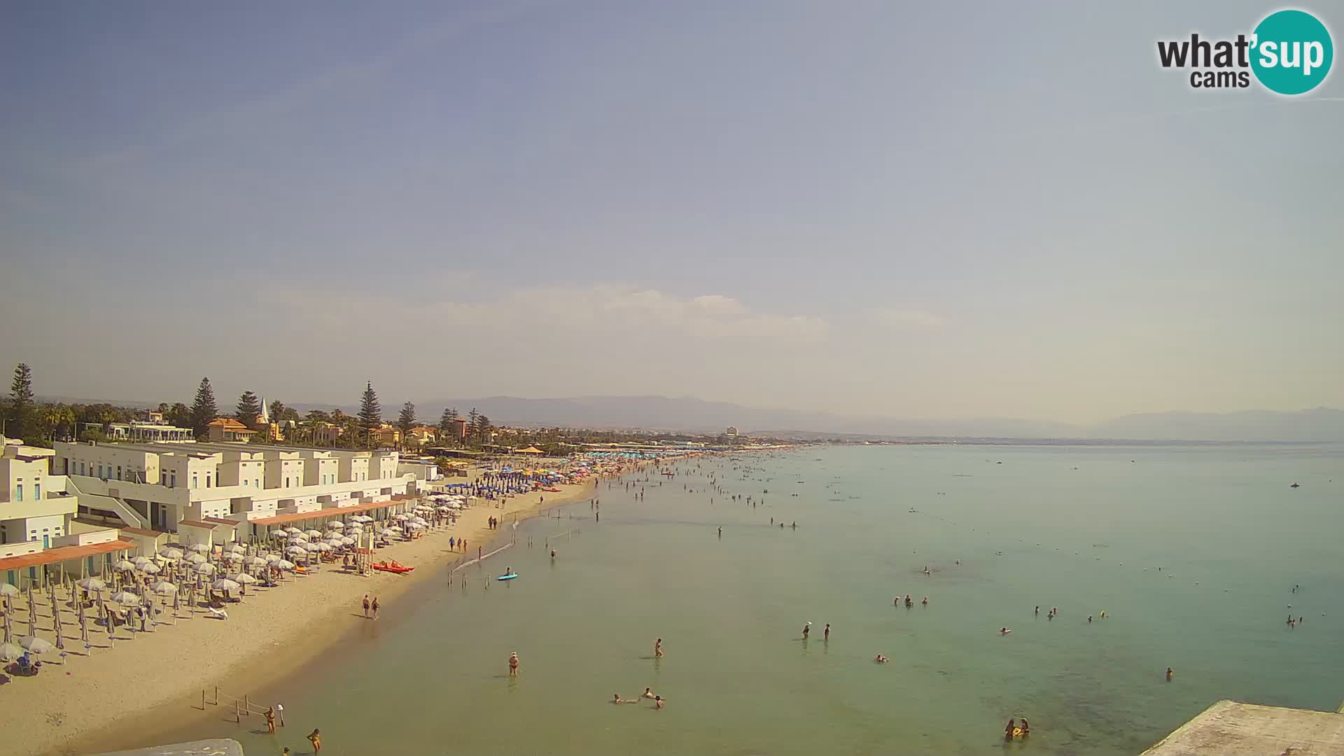 Webcam en direct Golfe de Cagliari – Plage du Poetto – Sardaigne