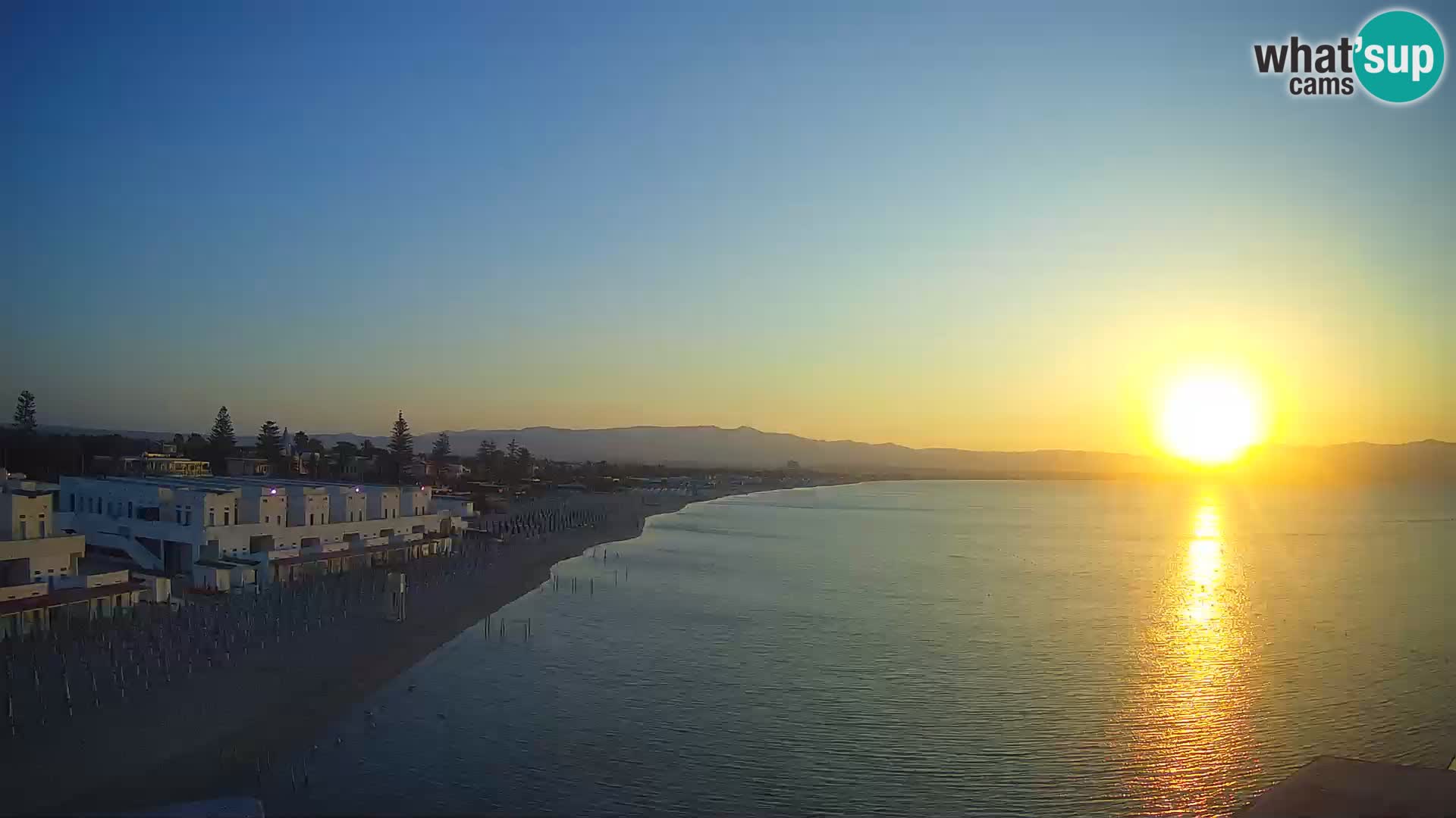 Camera en vivo Golfo de Cagliari – Playa del Poetto – Cerdeña