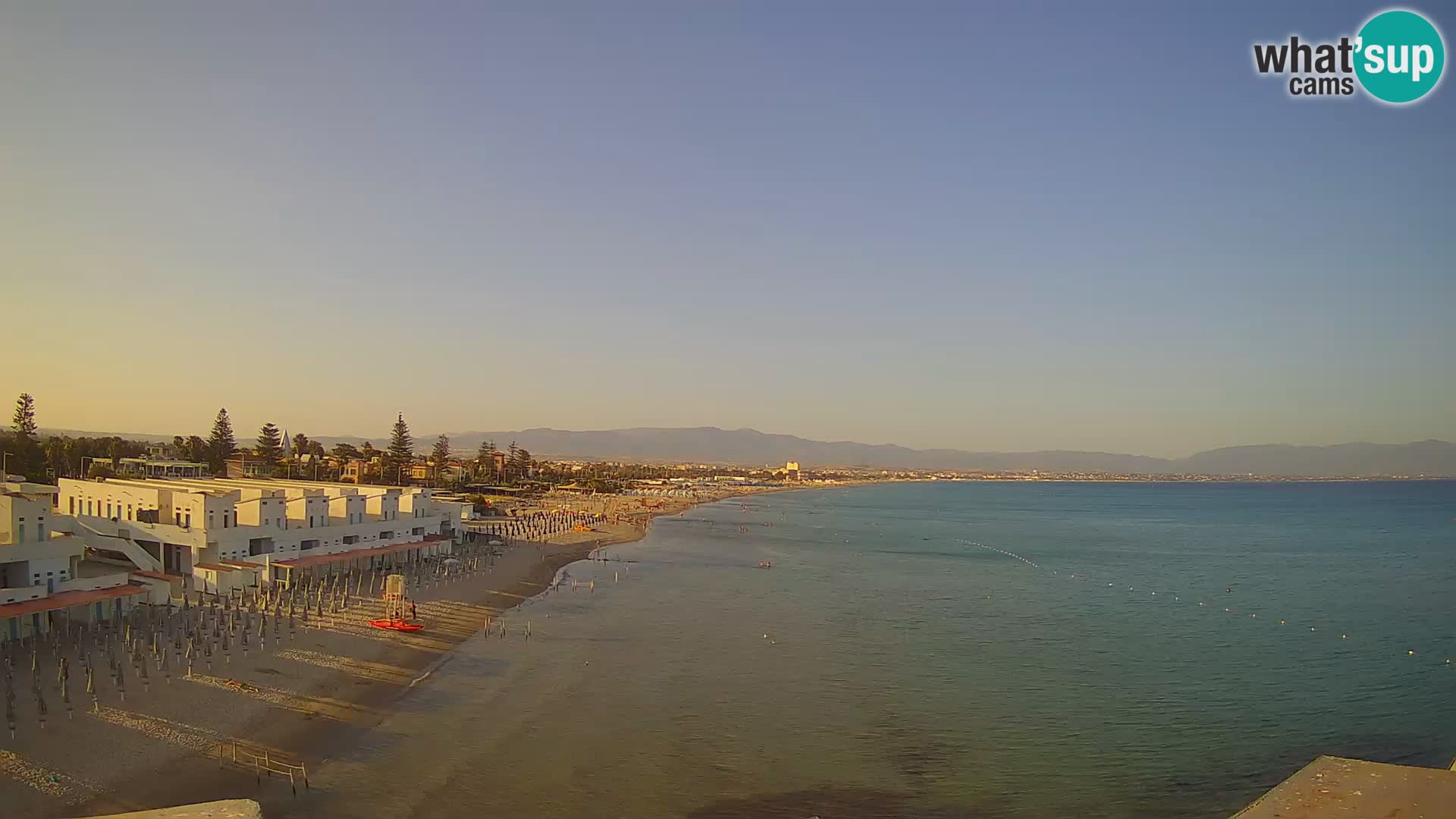 Webcam en direct Golfe de Cagliari – Plage du Poetto – Sardaigne