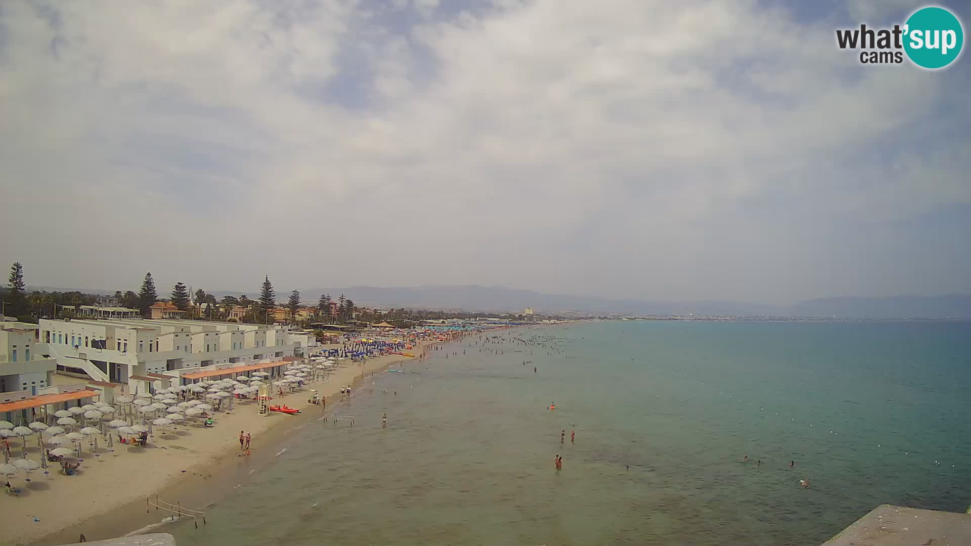 Web kamera uživo Cagliarski zaljev – plaža Poetto – Sardinija
