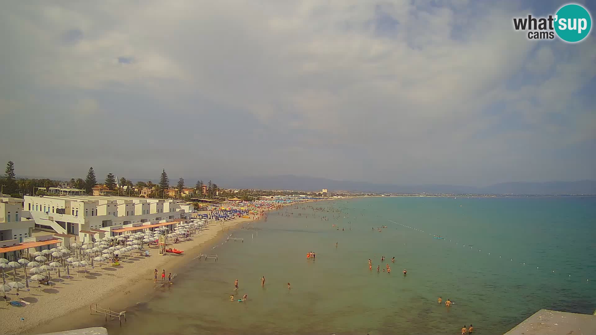 Camera en vivo Golfo de Cagliari – Playa del Poetto – Cerdeña