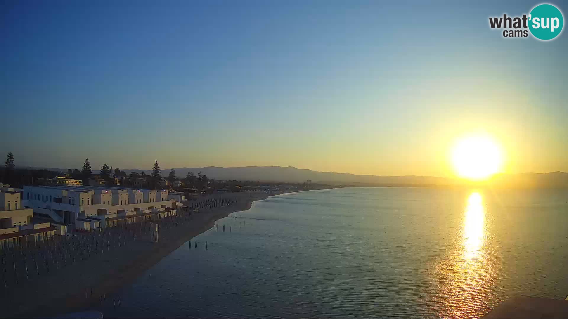 Web kamera uživo Cagliarski zaljev – plaža Poetto – Sardinija