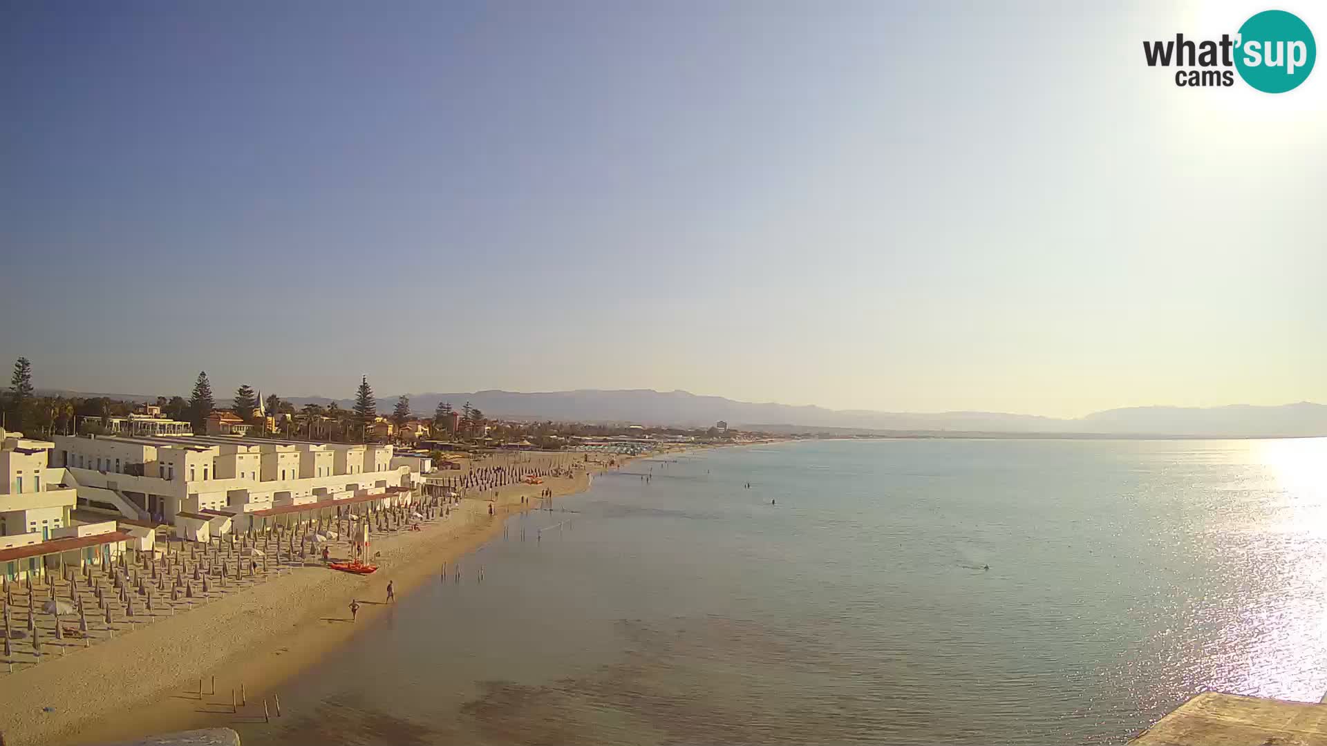 Camera en vivo Golfo de Cagliari – Playa del Poetto – Cerdeña