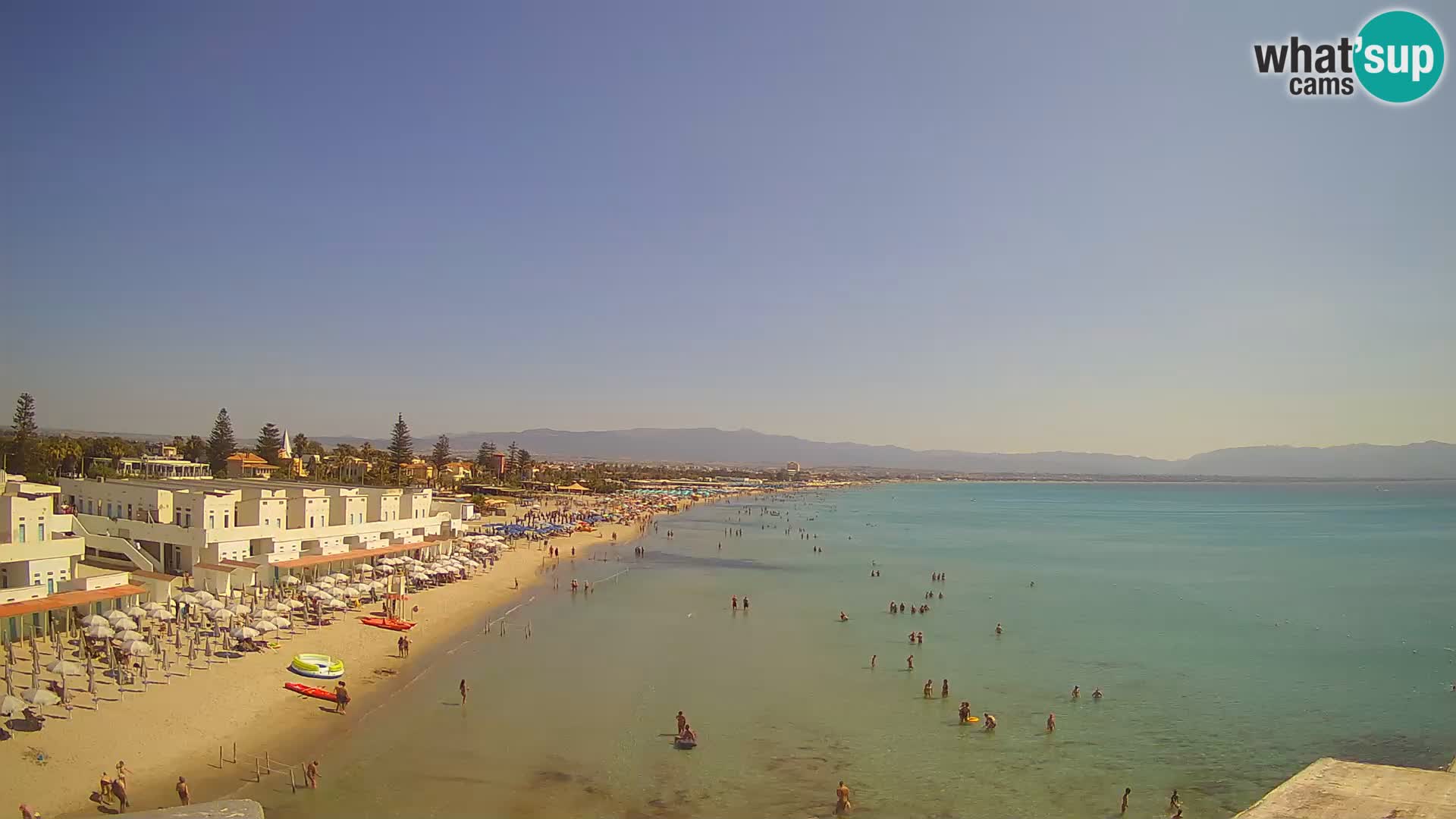 Web kamera uživo Cagliarski zaljev – plaža Poetto – Sardinija