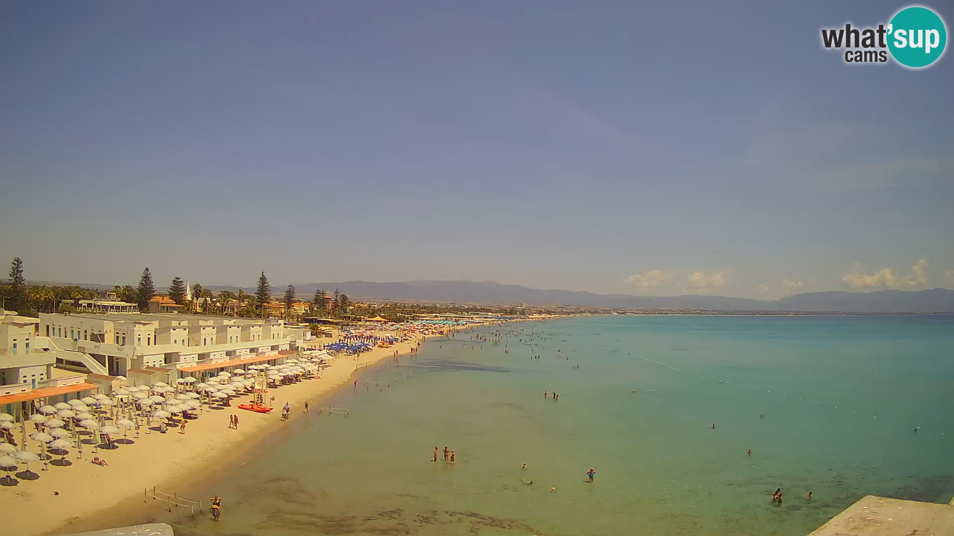 Web kamera uživo Cagliarski zaljev – plaža Poetto – Sardinija