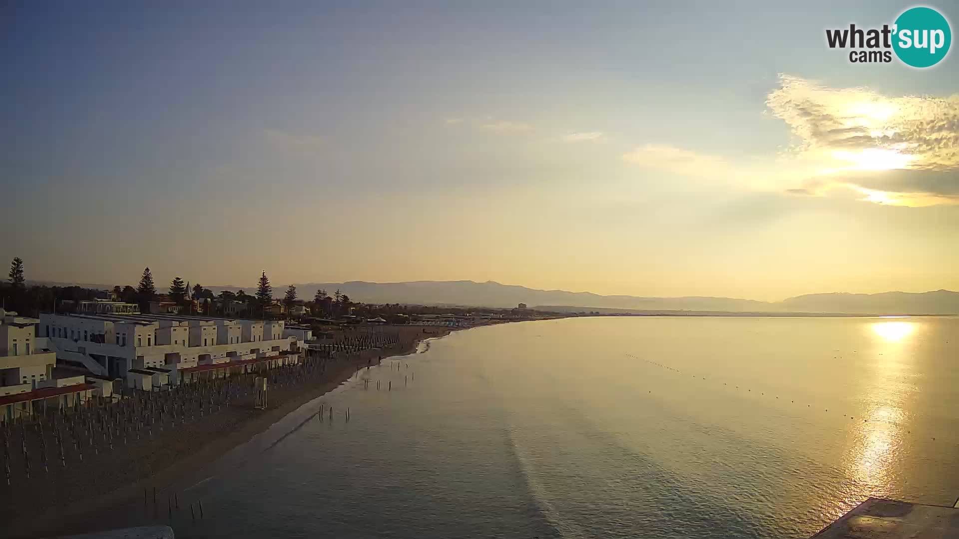 Camera en vivo Golfo de Cagliari – Playa del Poetto – Cerdeña