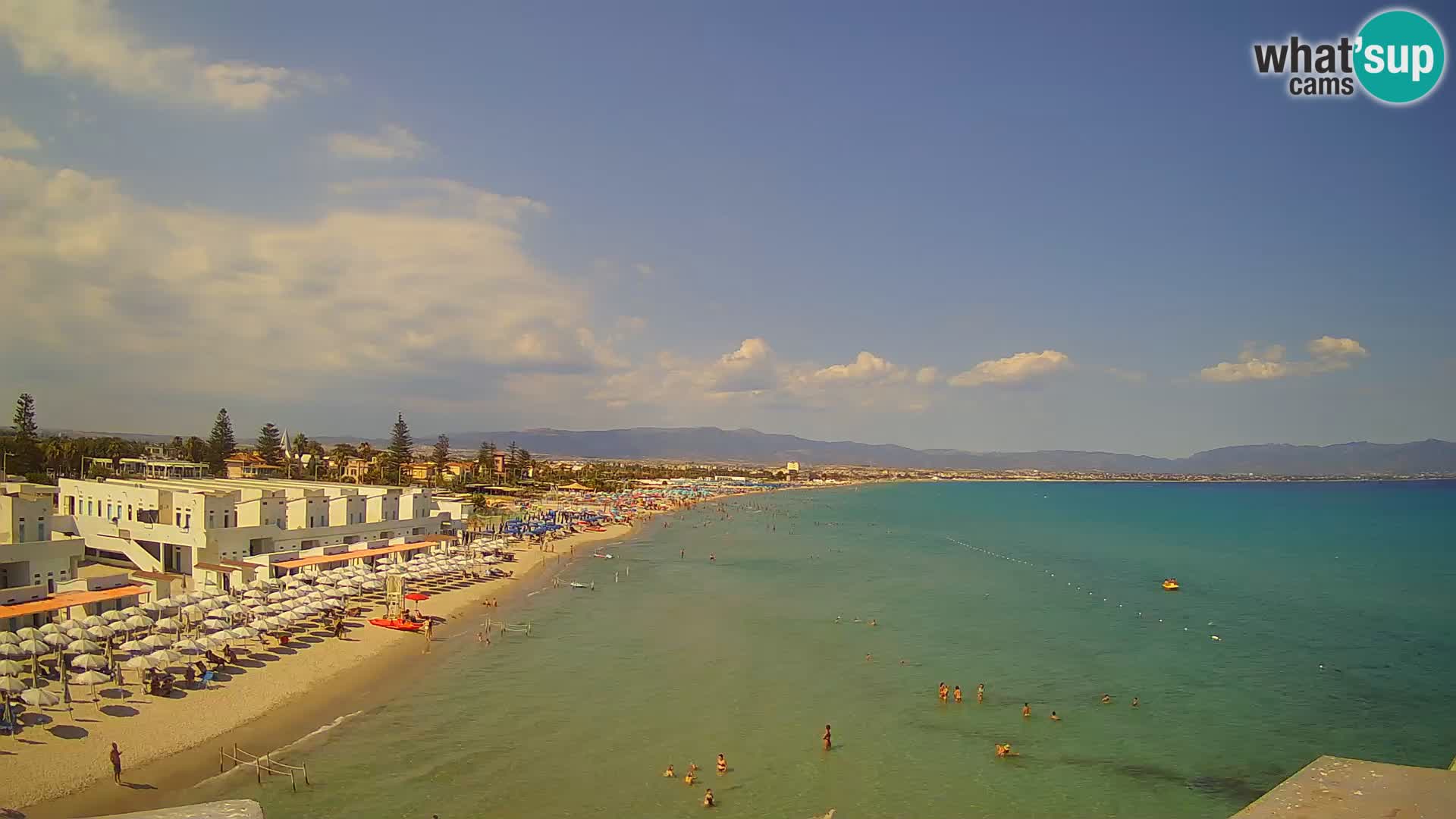 Camera en vivo Golfo de Cagliari – Playa del Poetto – Cerdeña