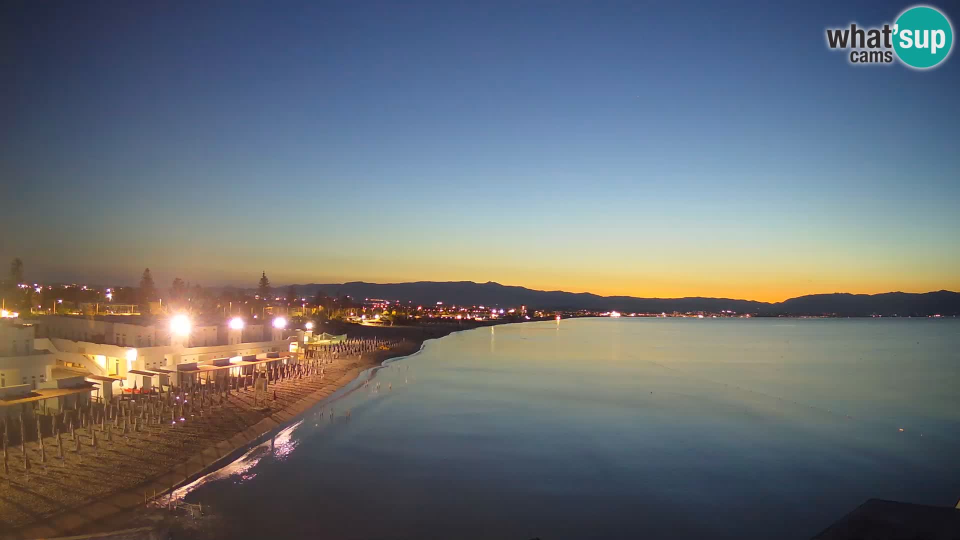 Camera en vivo Golfo de Cagliari – Playa del Poetto – Cerdeña