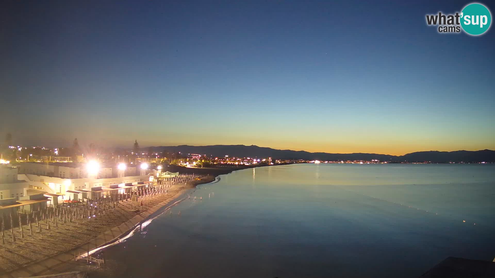 Web kamera uživo Cagliarski zaljev – plaža Poetto – Sardinija