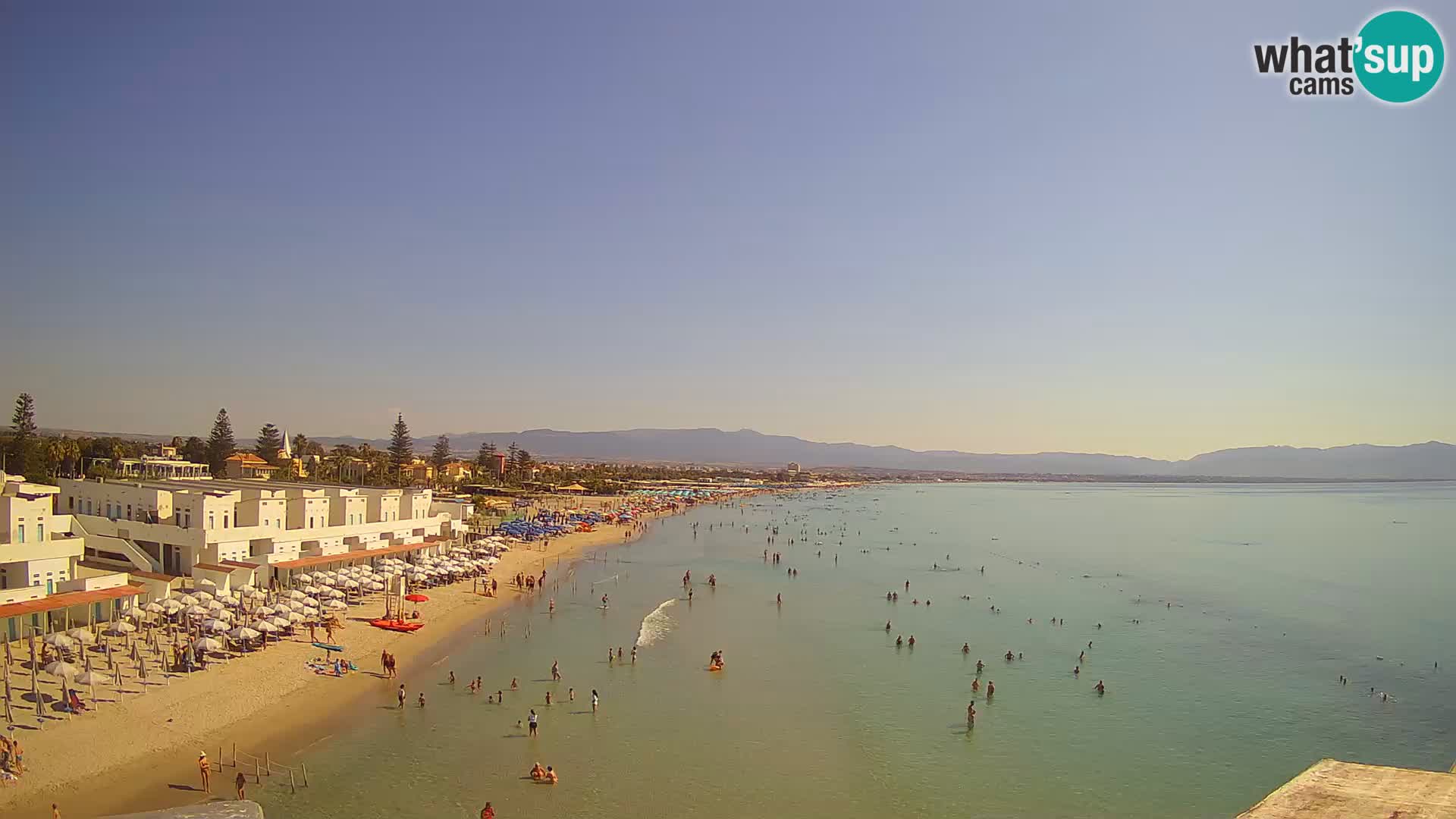Web kamera uživo Cagliarski zaljev – plaža Poetto – Sardinija