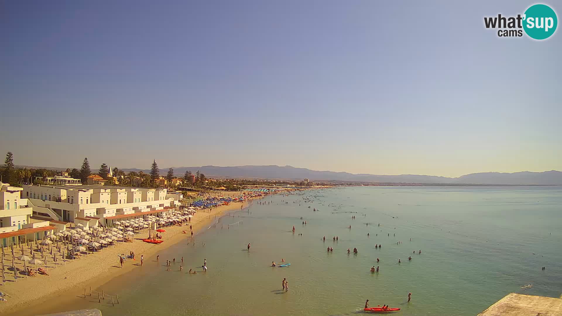 Camera en vivo Golfo de Cagliari – Playa del Poetto – Cerdeña
