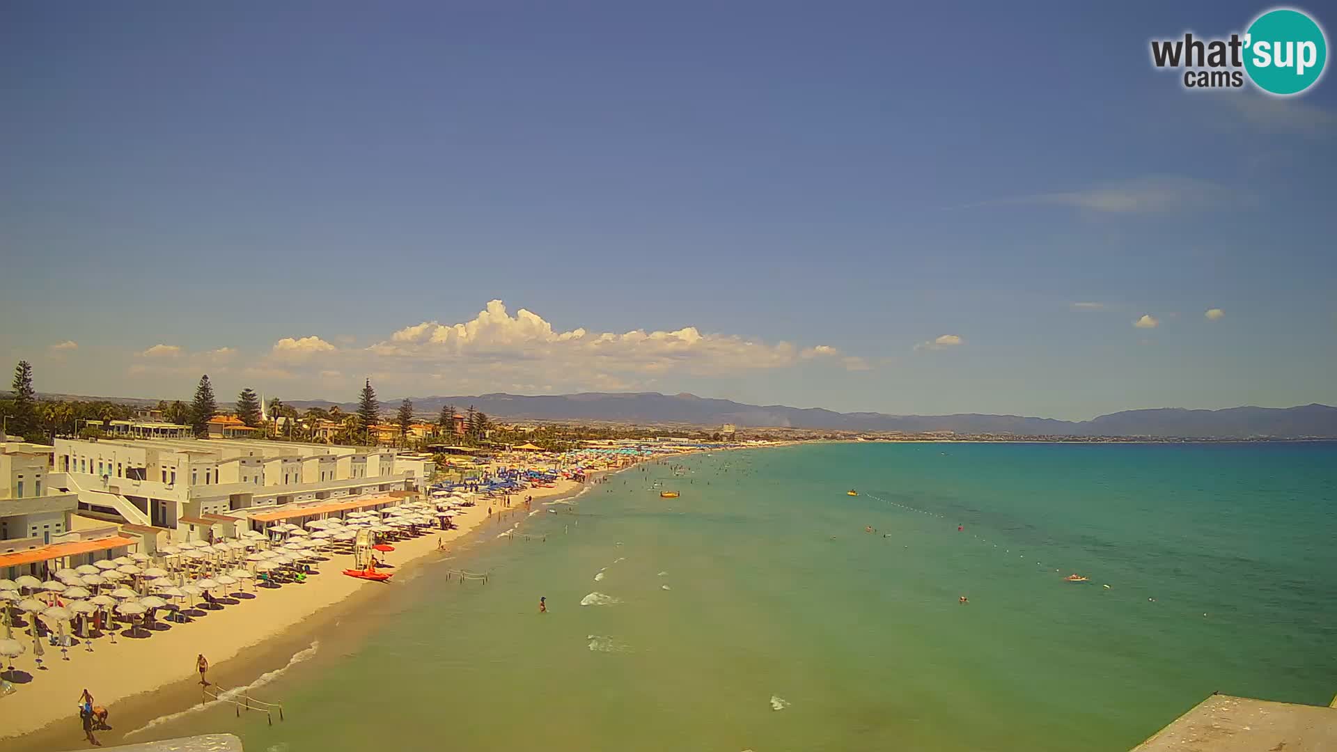 Webcam en direct Golfe de Cagliari – Plage du Poetto – Sardaigne