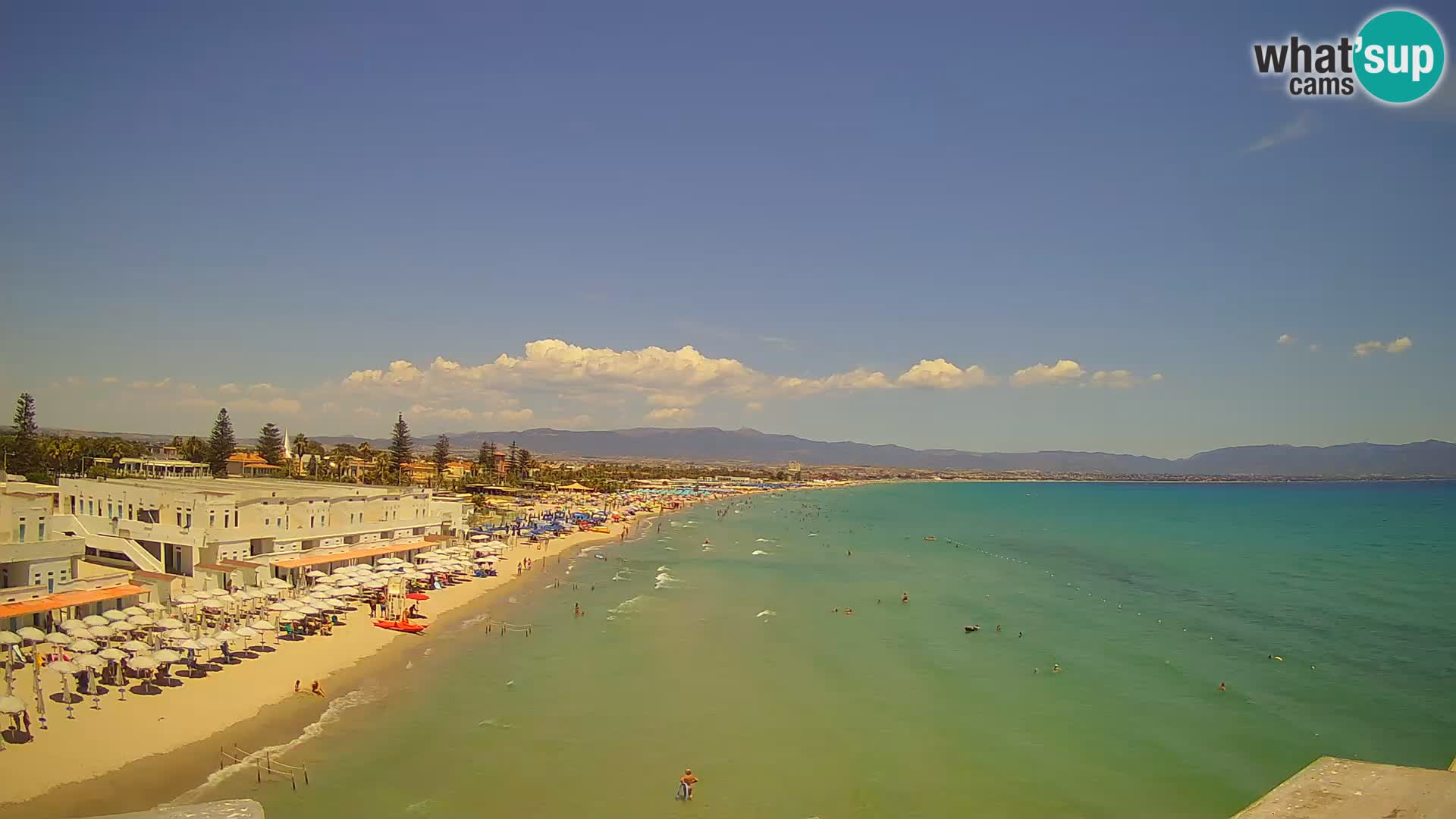 Live Webcam Golf von Cagliari – Strand Poetto – Sardinien