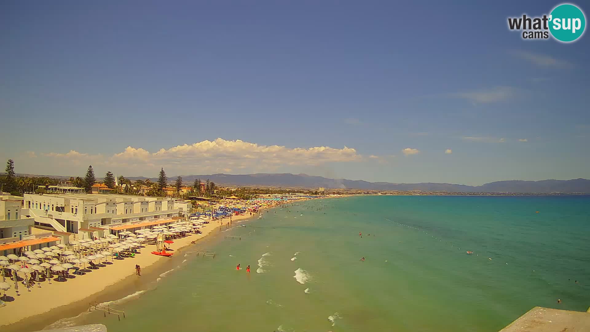 Camera en vivo Golfo de Cagliari – Playa del Poetto – Cerdeña