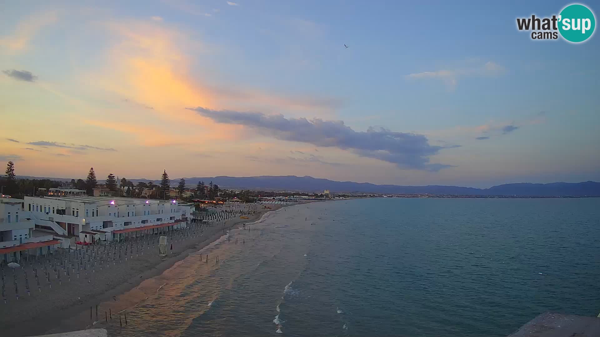 Webcam en direct Golfe de Cagliari – Plage du Poetto – Sardaigne