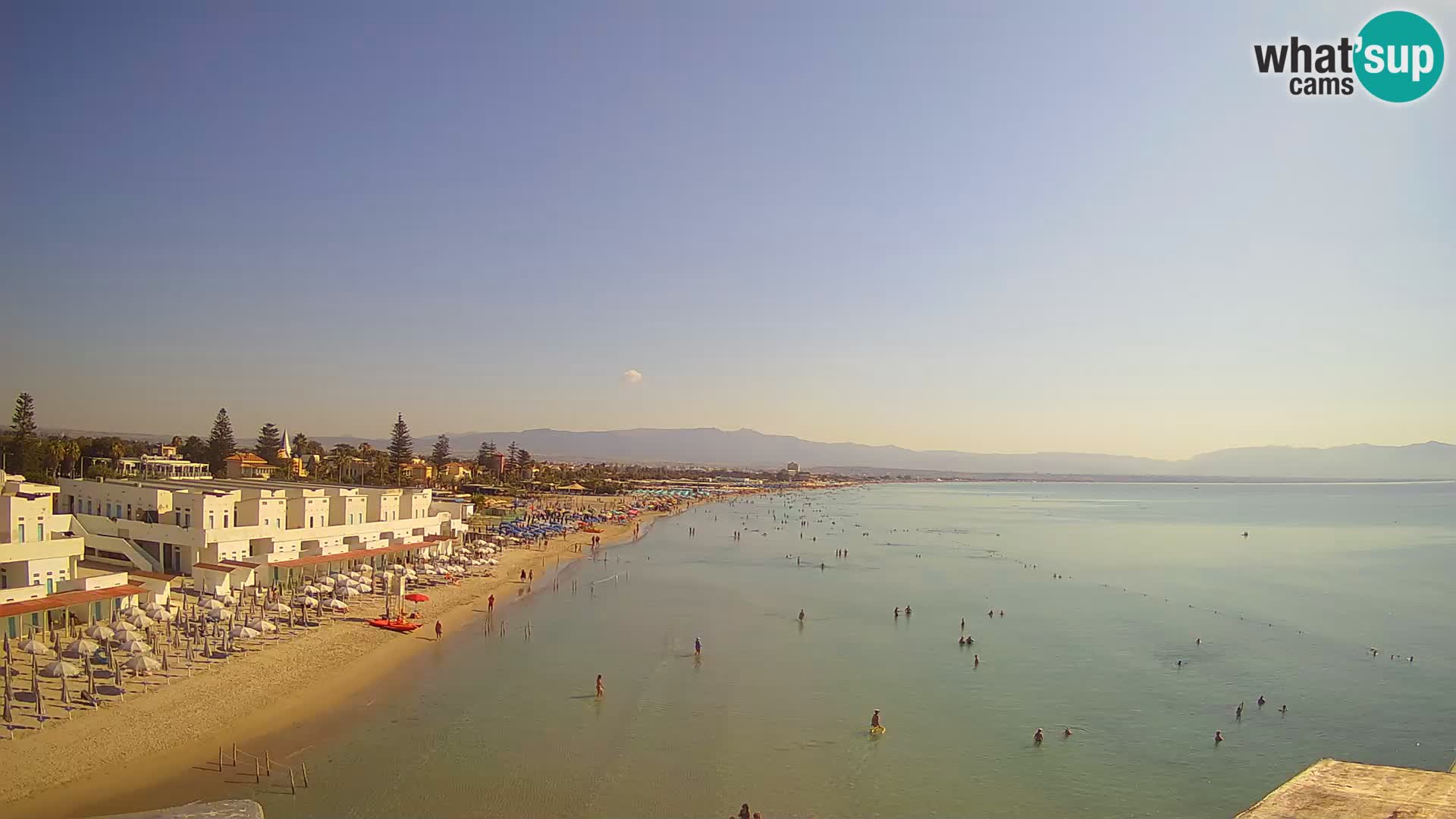 Camera en vivo Golfo de Cagliari – Playa del Poetto – Cerdeña