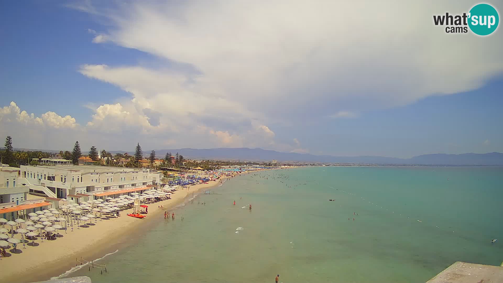 Web kamera uživo Cagliarski zaljev – plaža Poetto – Sardinija