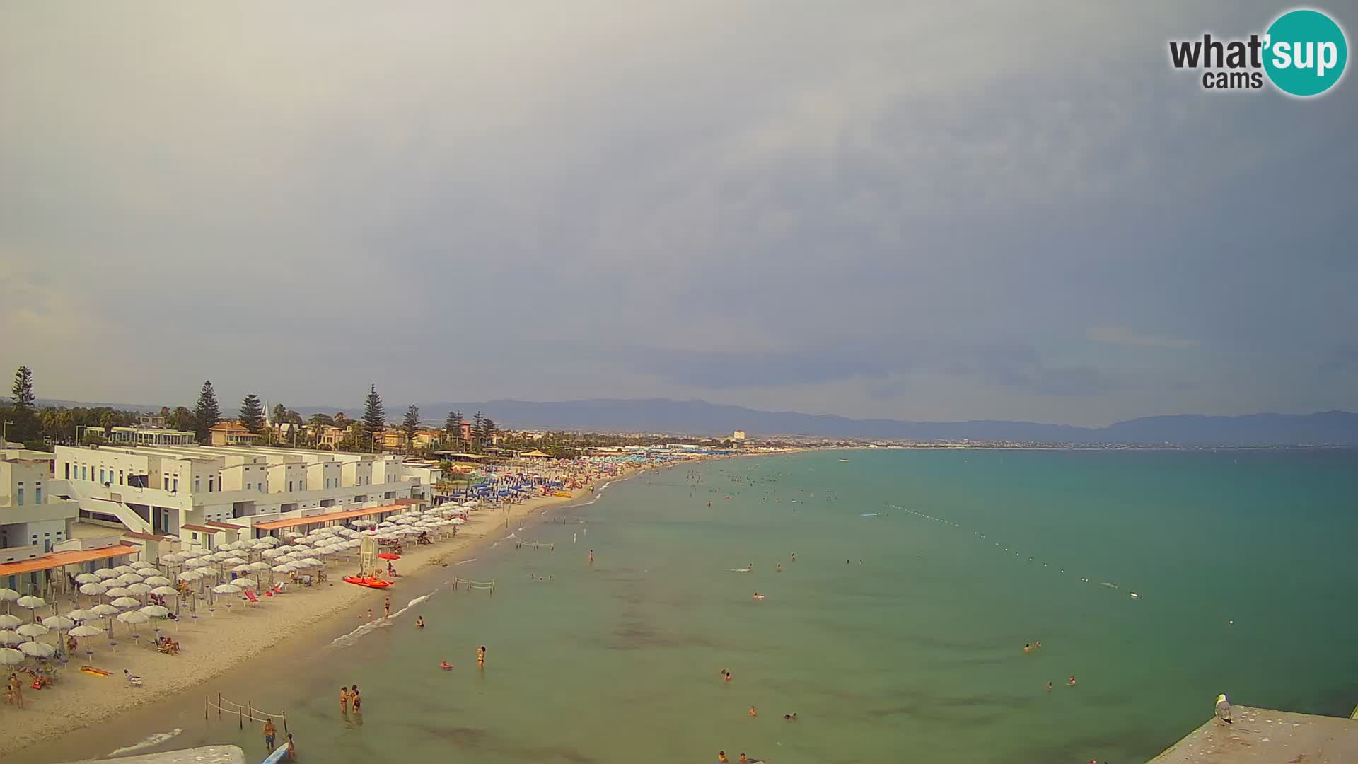 Web kamera uživo Cagliarski zaljev – plaža Poetto – Sardinija