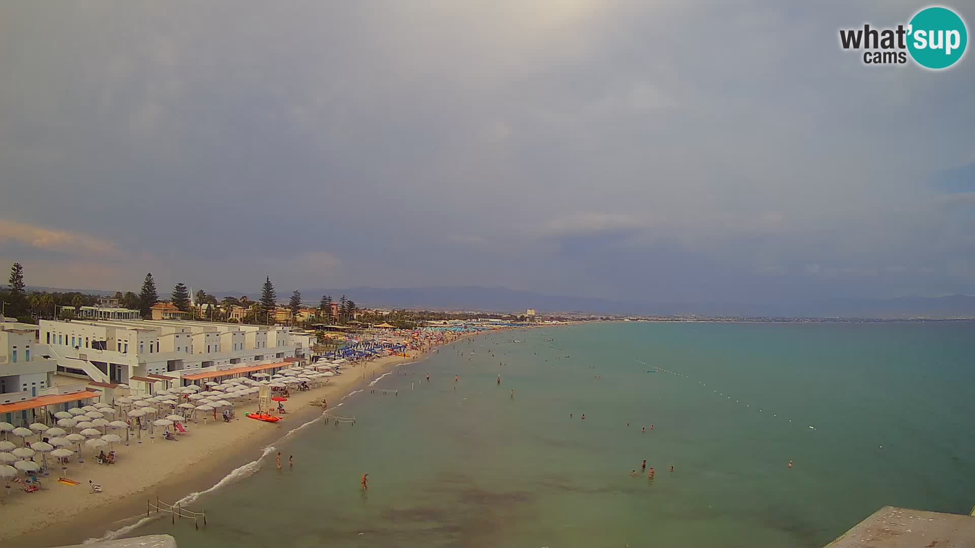 Webcam en direct Golfe de Cagliari – Plage du Poetto – Sardaigne