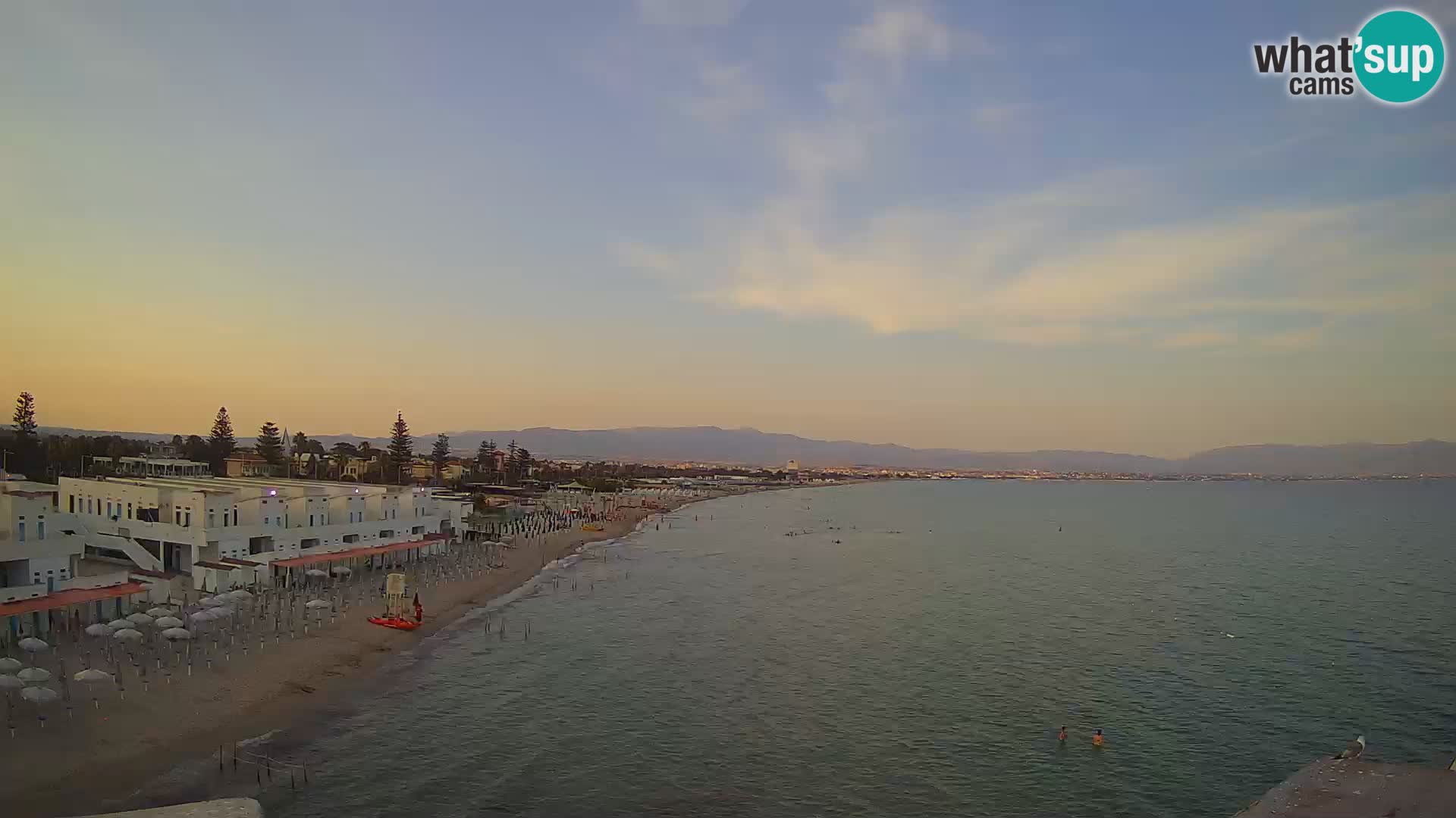 Web kamera uživo Cagliarski zaljev – plaža Poetto – Sardinija