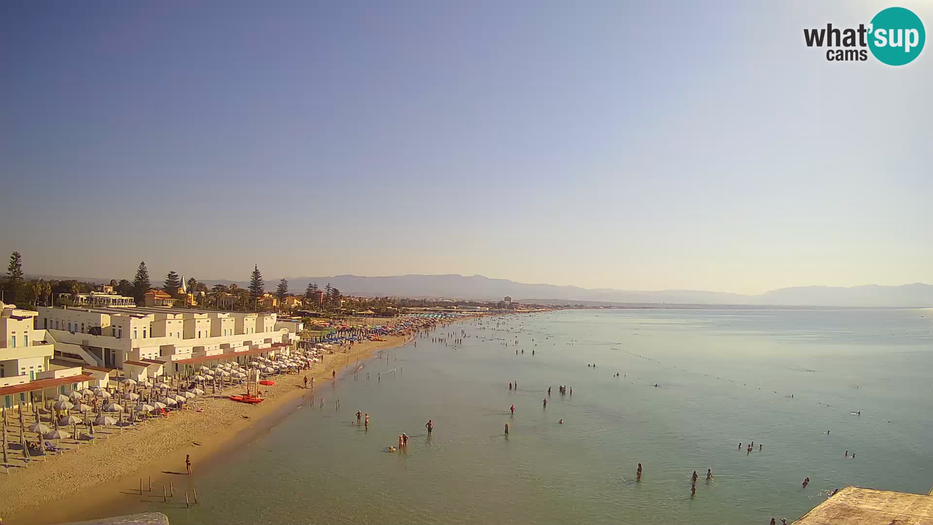 Camera en vivo Golfo de Cagliari – Playa del Poetto – Cerdeña
