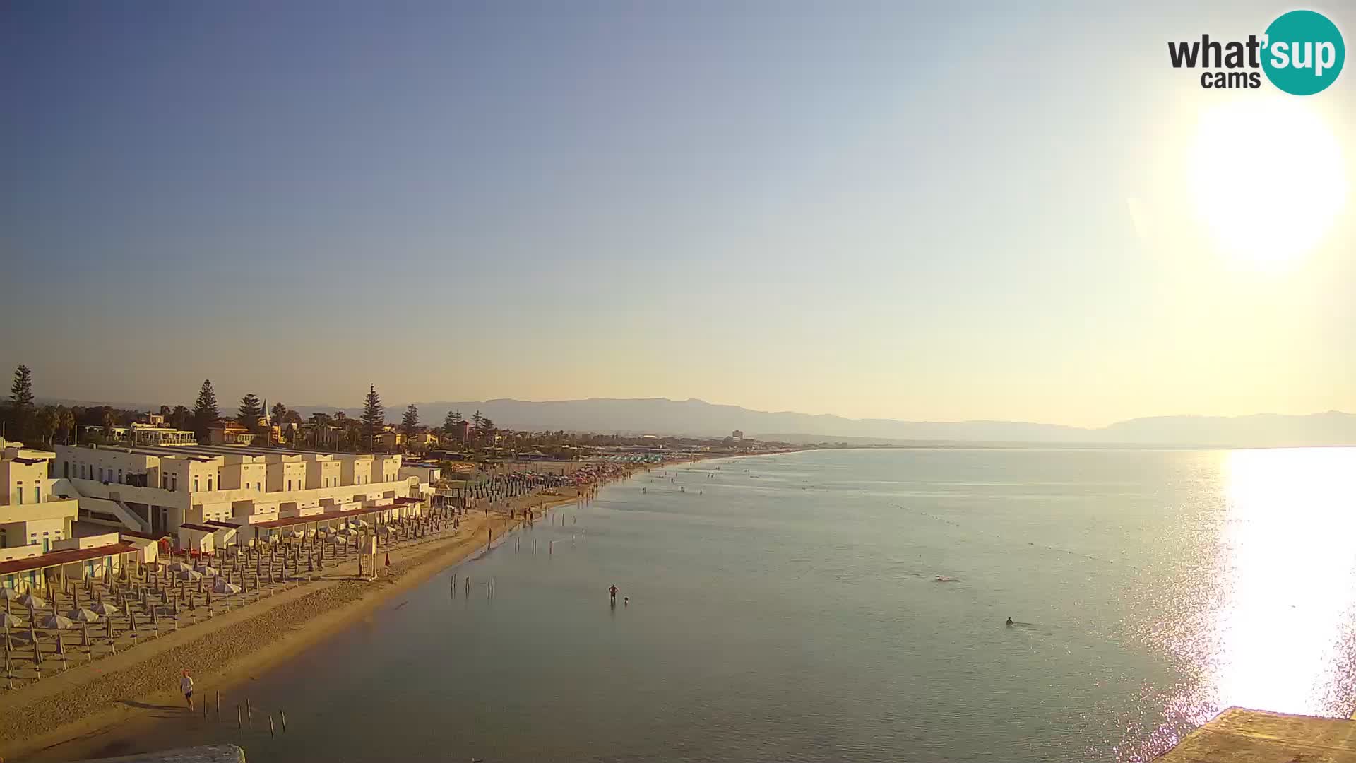 Web kamera uživo Cagliarski zaljev – plaža Poetto – Sardinija