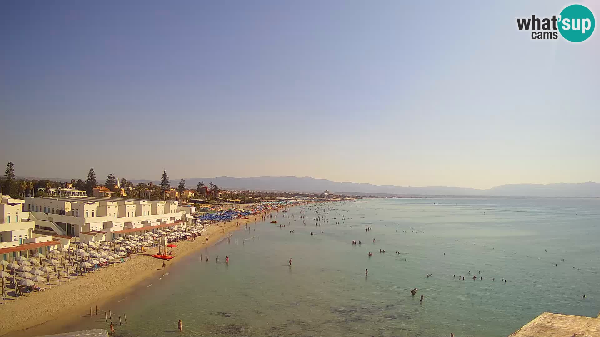 Webcam en direct Golfe de Cagliari – Plage du Poetto – Sardaigne