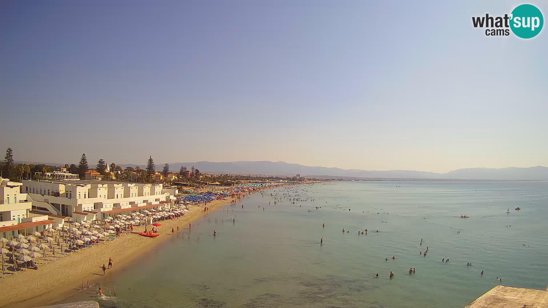 Web kamera uživo Cagliarski zaljev – plaža Poetto – Sardinija