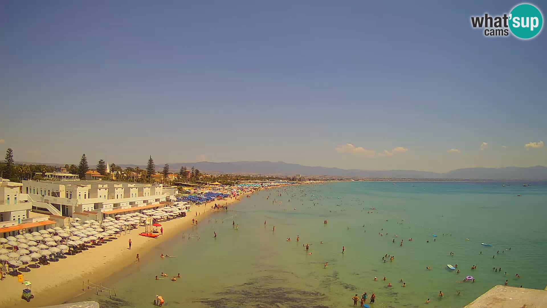 Camera en vivo Golfo de Cagliari – Playa del Poetto – Cerdeña