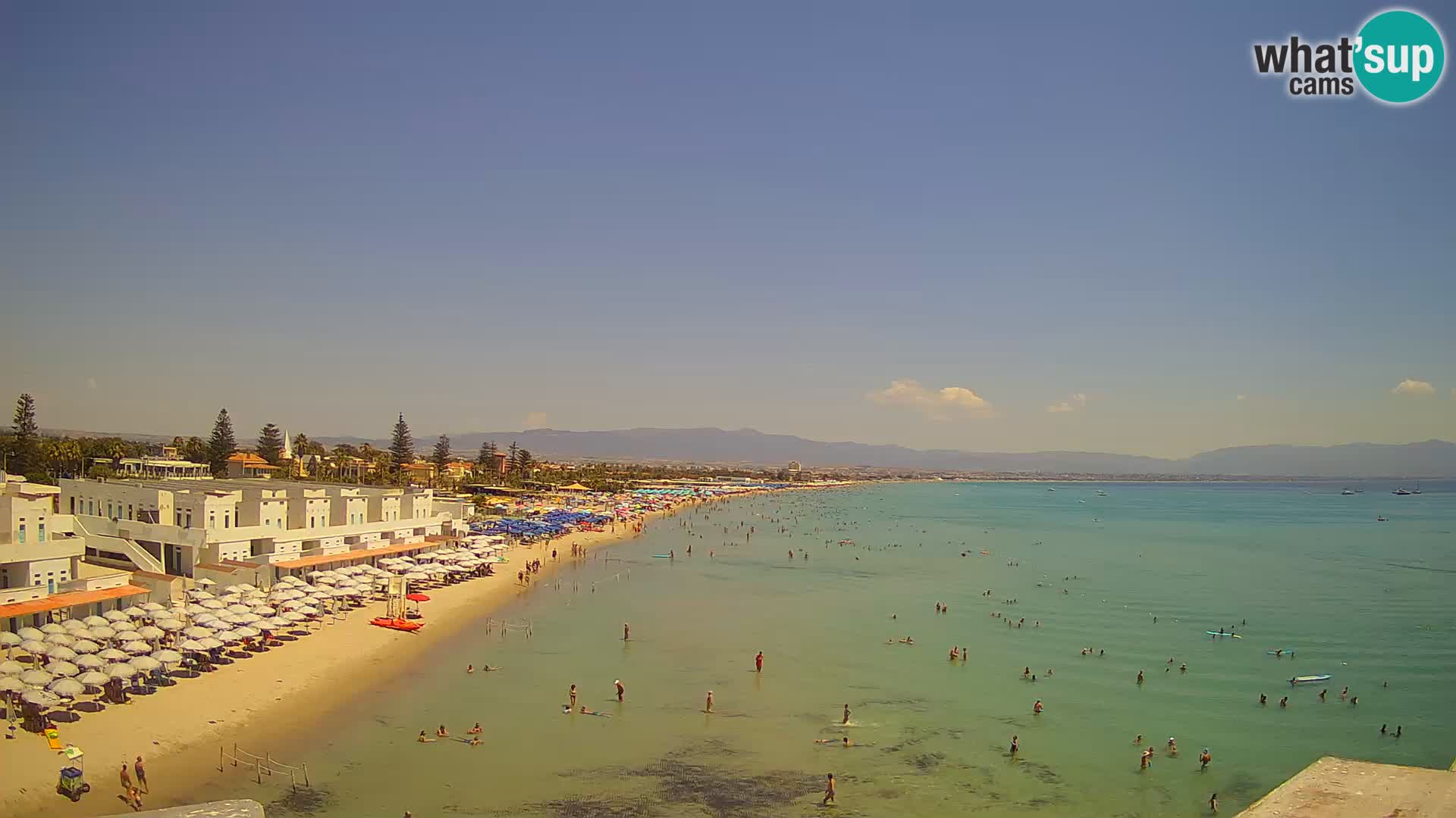 Web kamera uživo Cagliarski zaljev – plaža Poetto – Sardinija