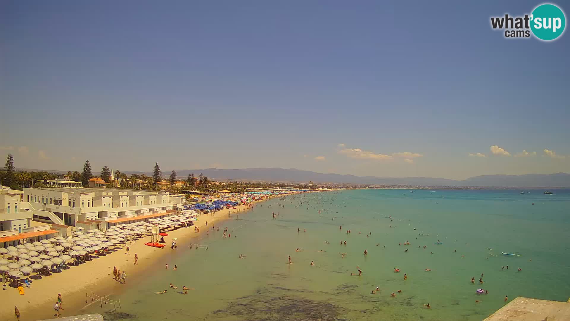 Webcam en direct Golfe de Cagliari – Plage du Poetto – Sardaigne