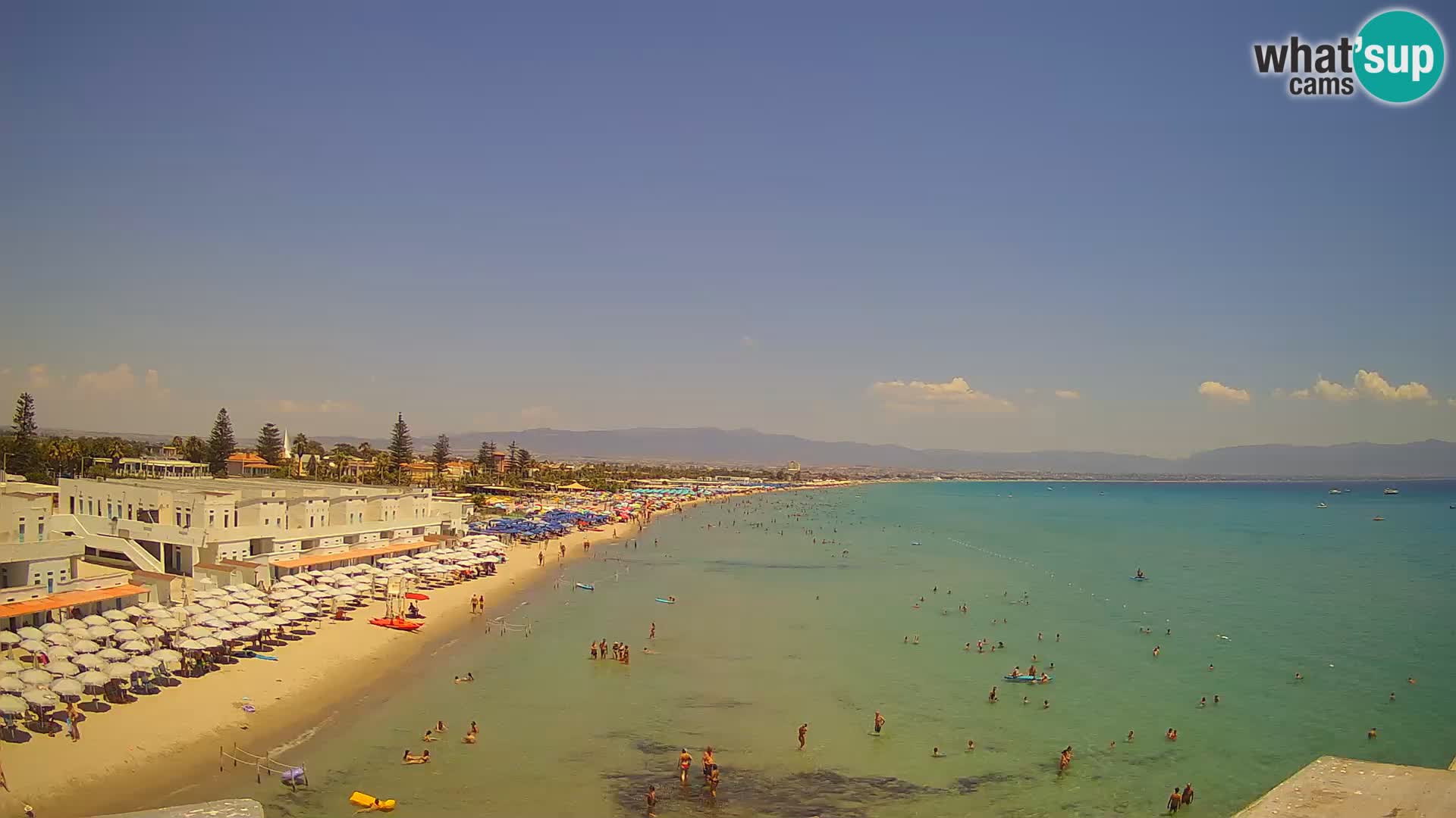 Webcam en direct Golfe de Cagliari – Plage du Poetto – Sardaigne