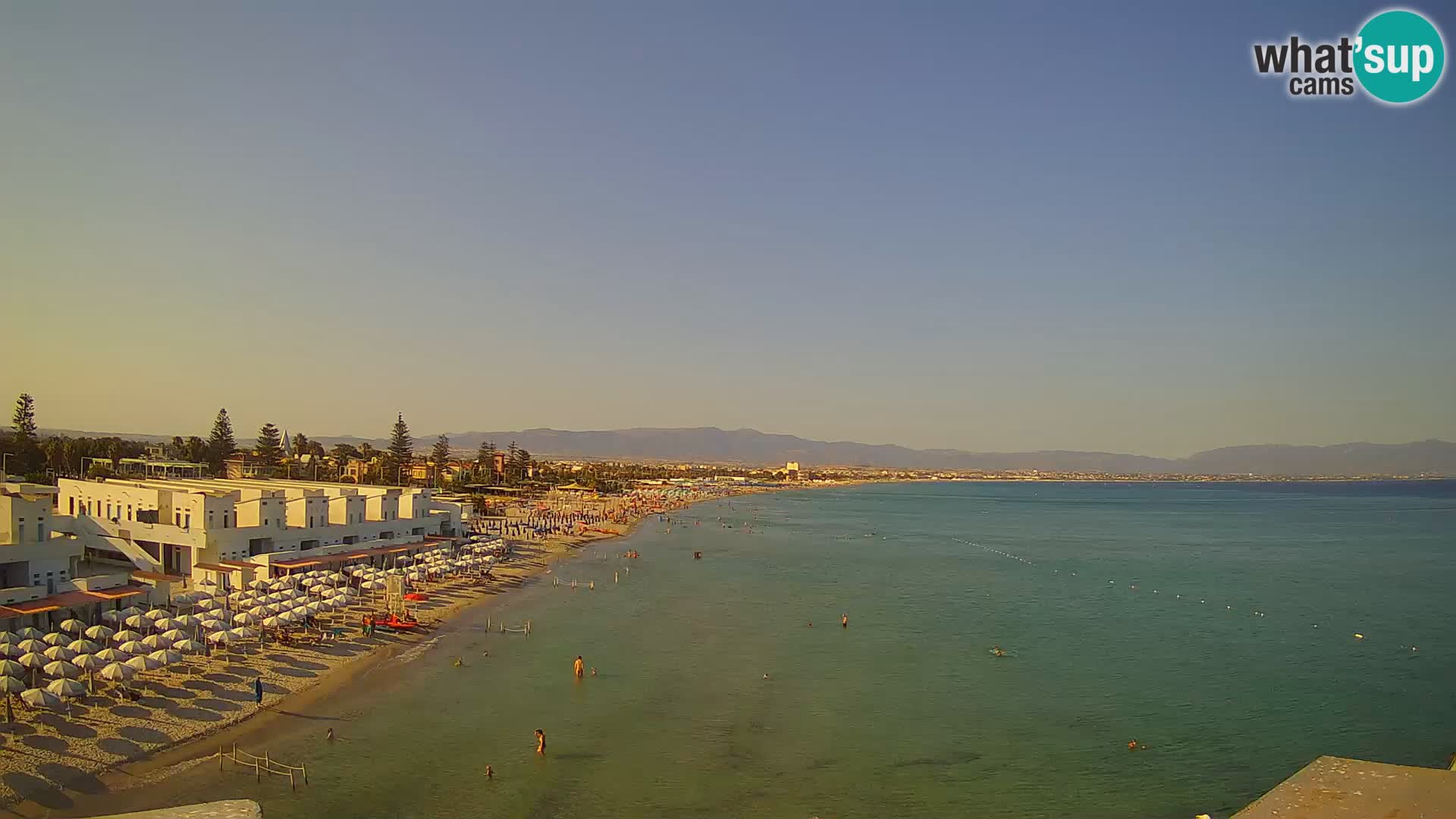 Webcam en direct Golfe de Cagliari – Plage du Poetto – Sardaigne