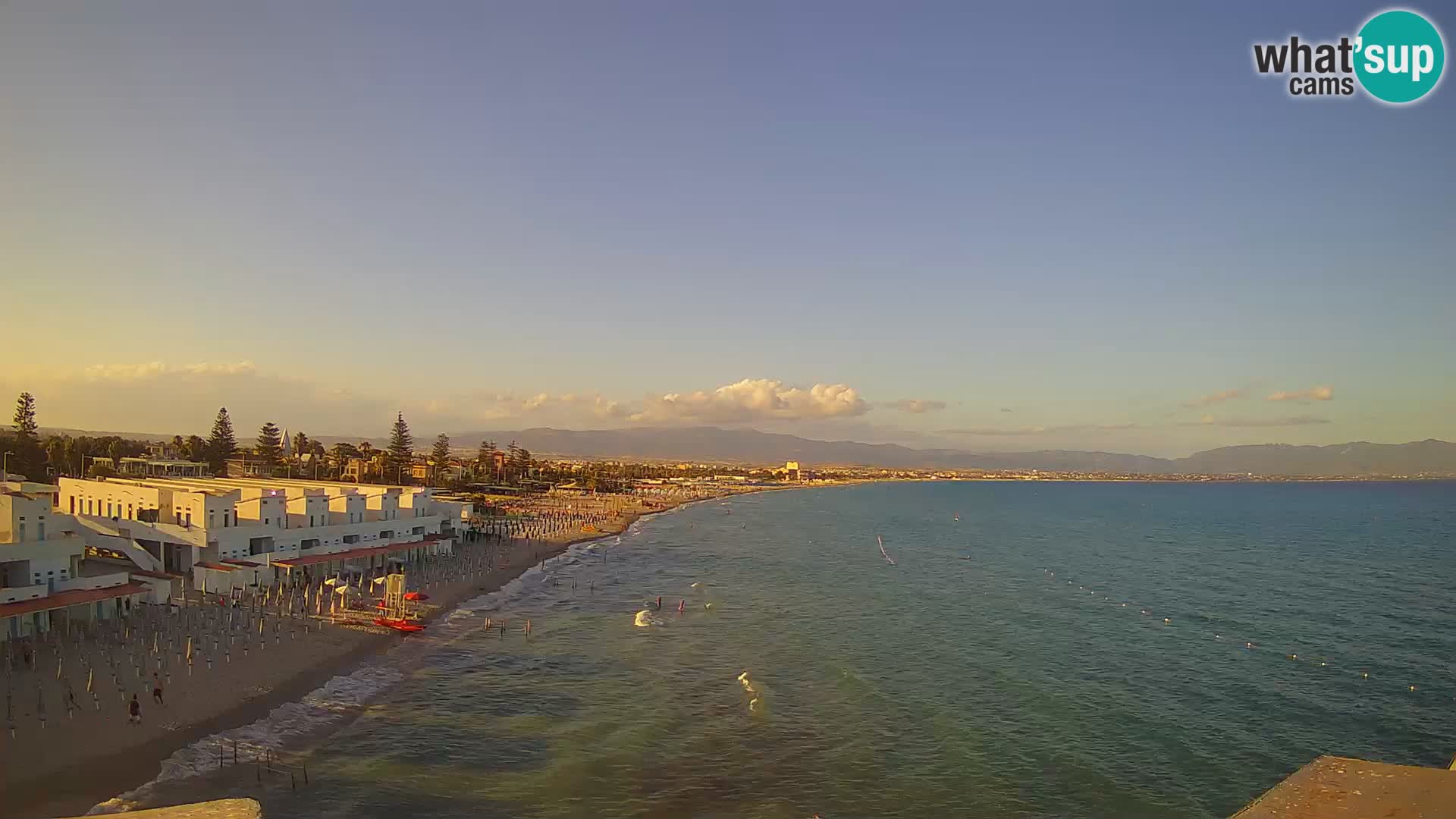 Webcam en direct Golfe de Cagliari – Plage du Poetto – Sardaigne