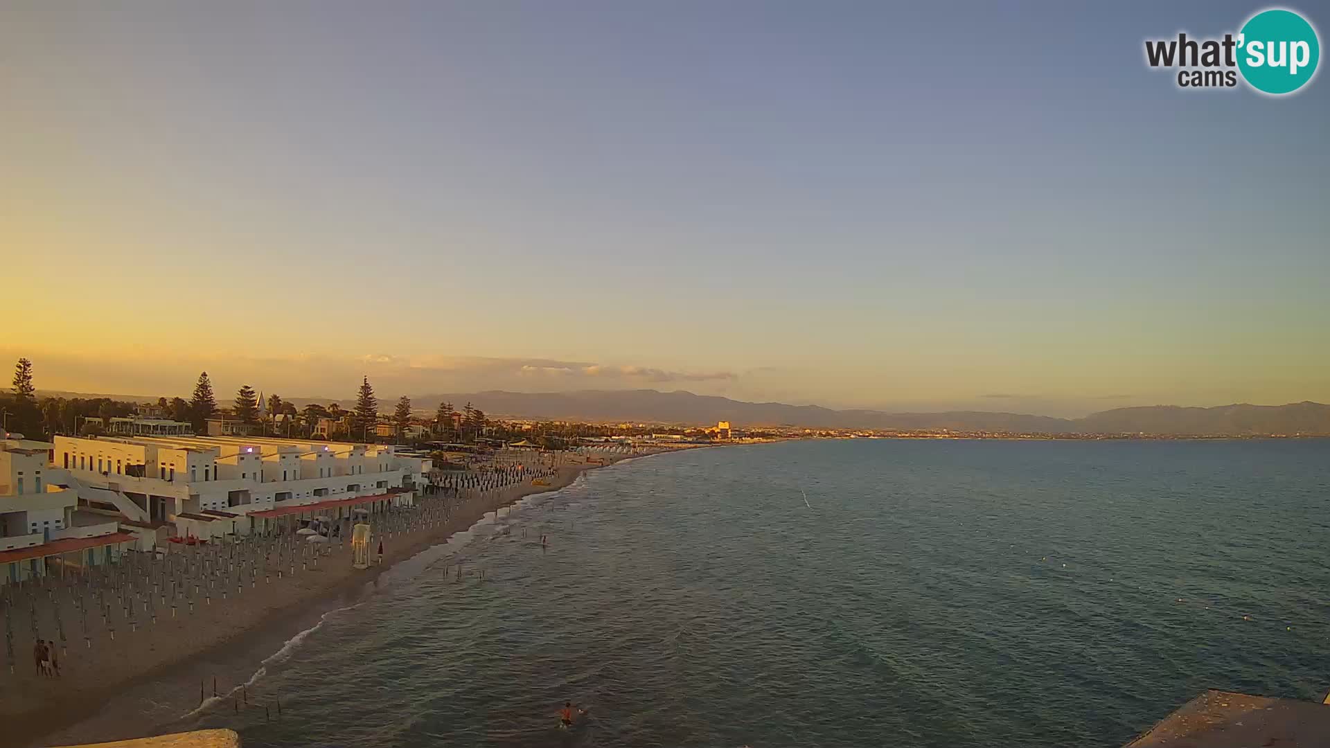 Web kamera uživo Cagliarski zaljev – plaža Poetto – Sardinija