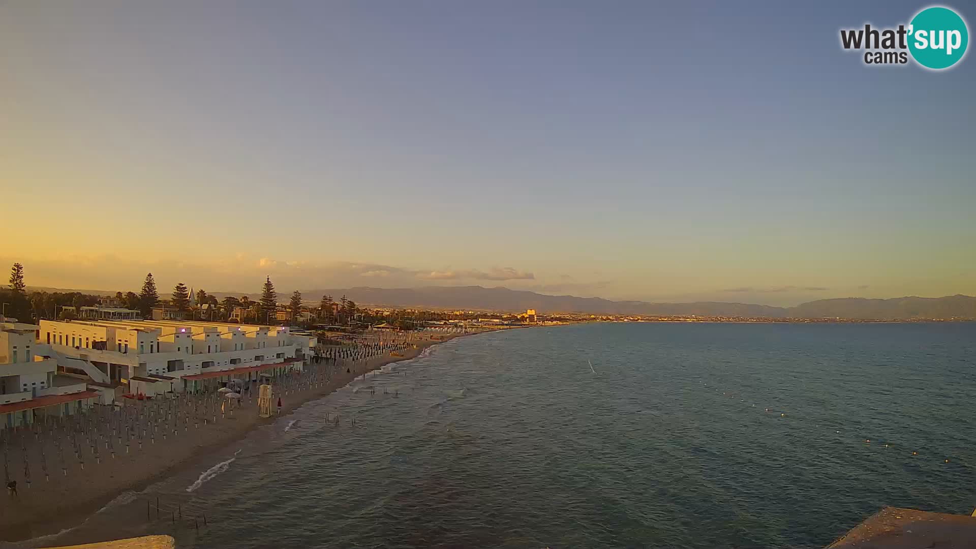 Camera en vivo Golfo de Cagliari – Playa del Poetto – Cerdeña