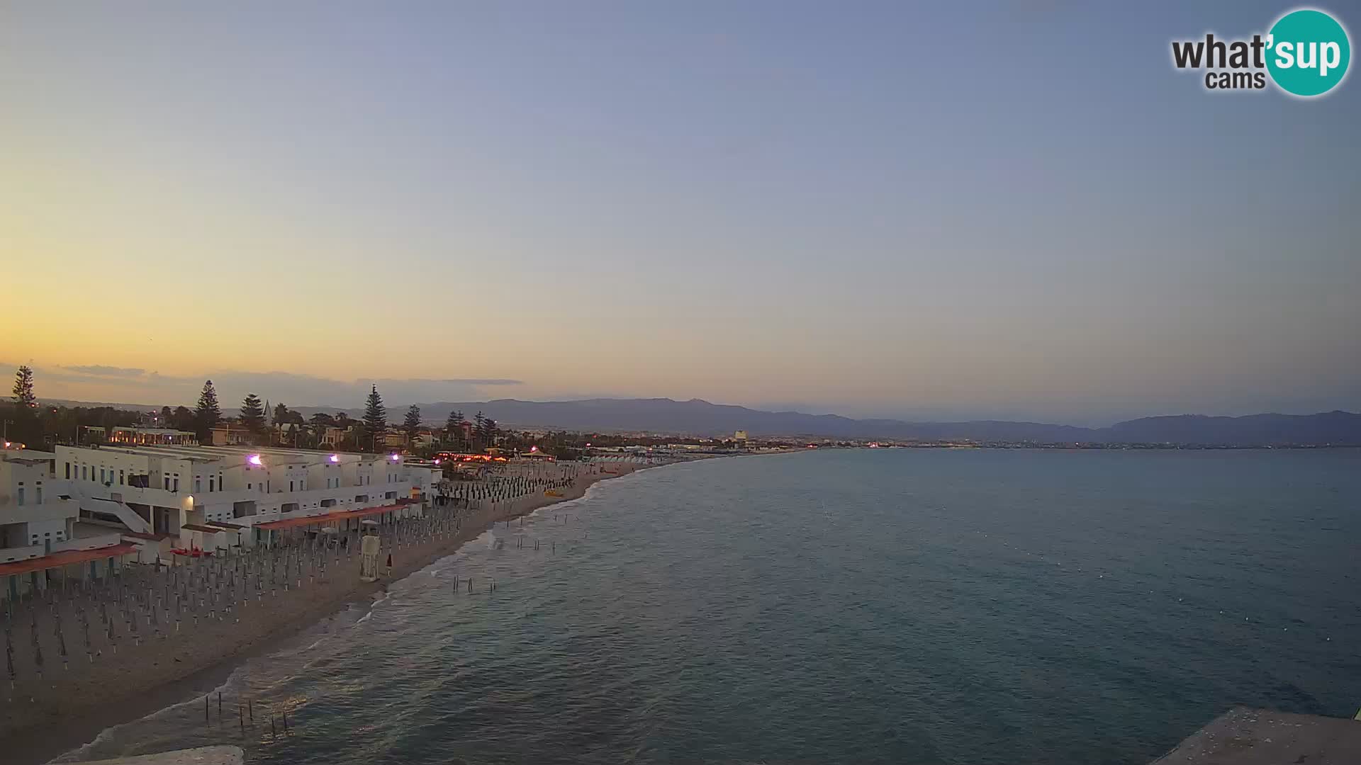 Webcam en direct Golfe de Cagliari – Plage du Poetto – Sardaigne